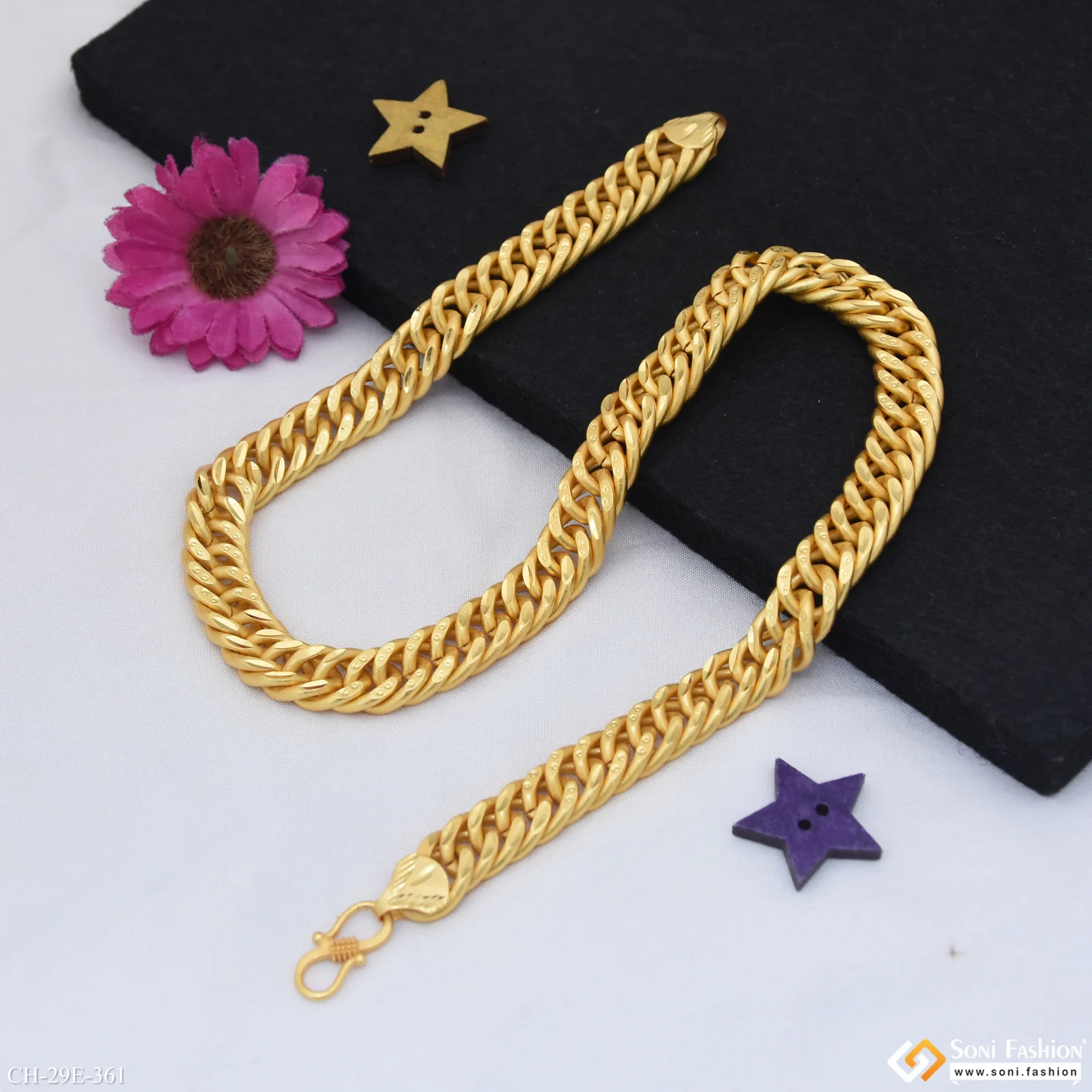 Popular Design Gold Plated Link Chain for Men - Style E361 - Image 4