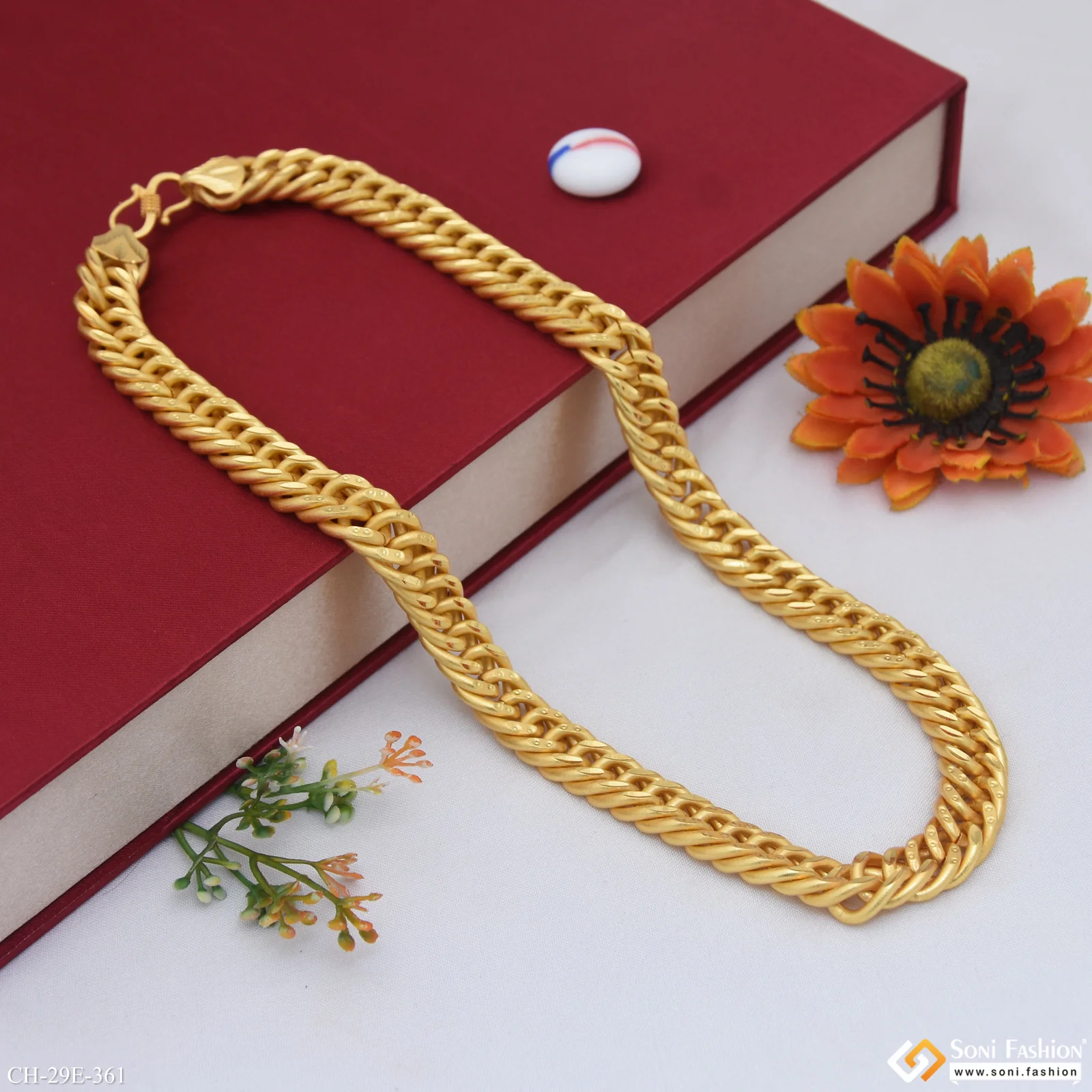 Popular Design Gold Plated Link Chain for Men - Style E361 - Image 5