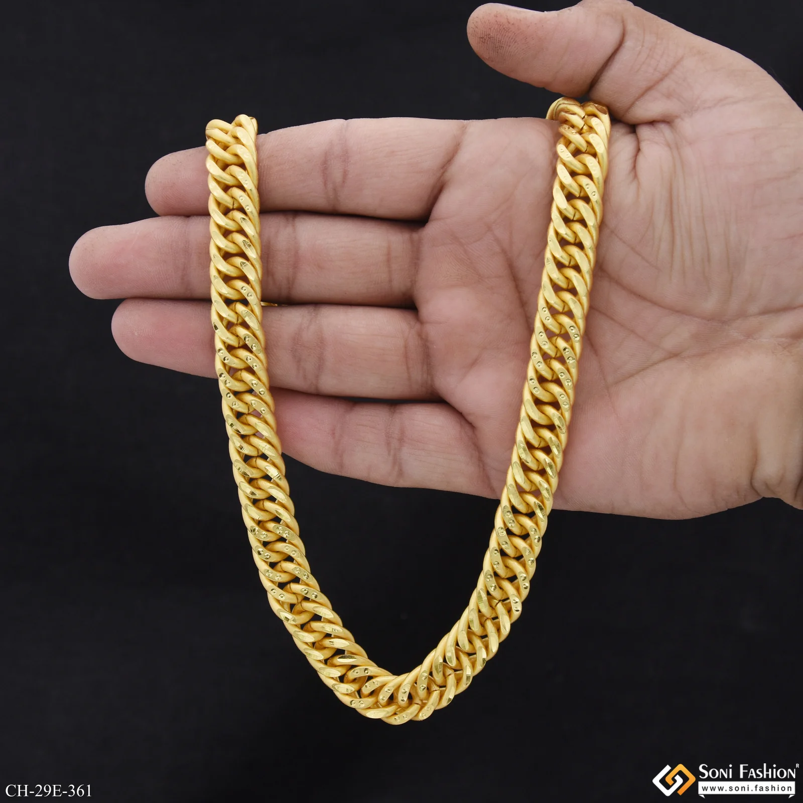 Popular Design Gold Plated Link Chain for Men - Style E361 - Image 6