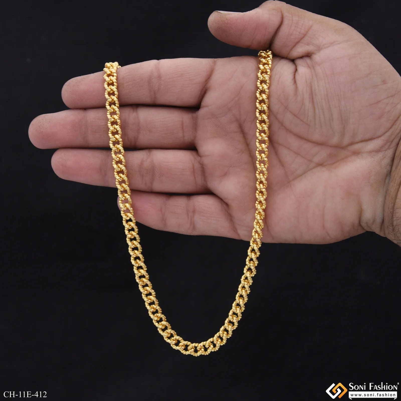 Popular Design Gold Plated Link Chain for Men - Style E412 - Image 6