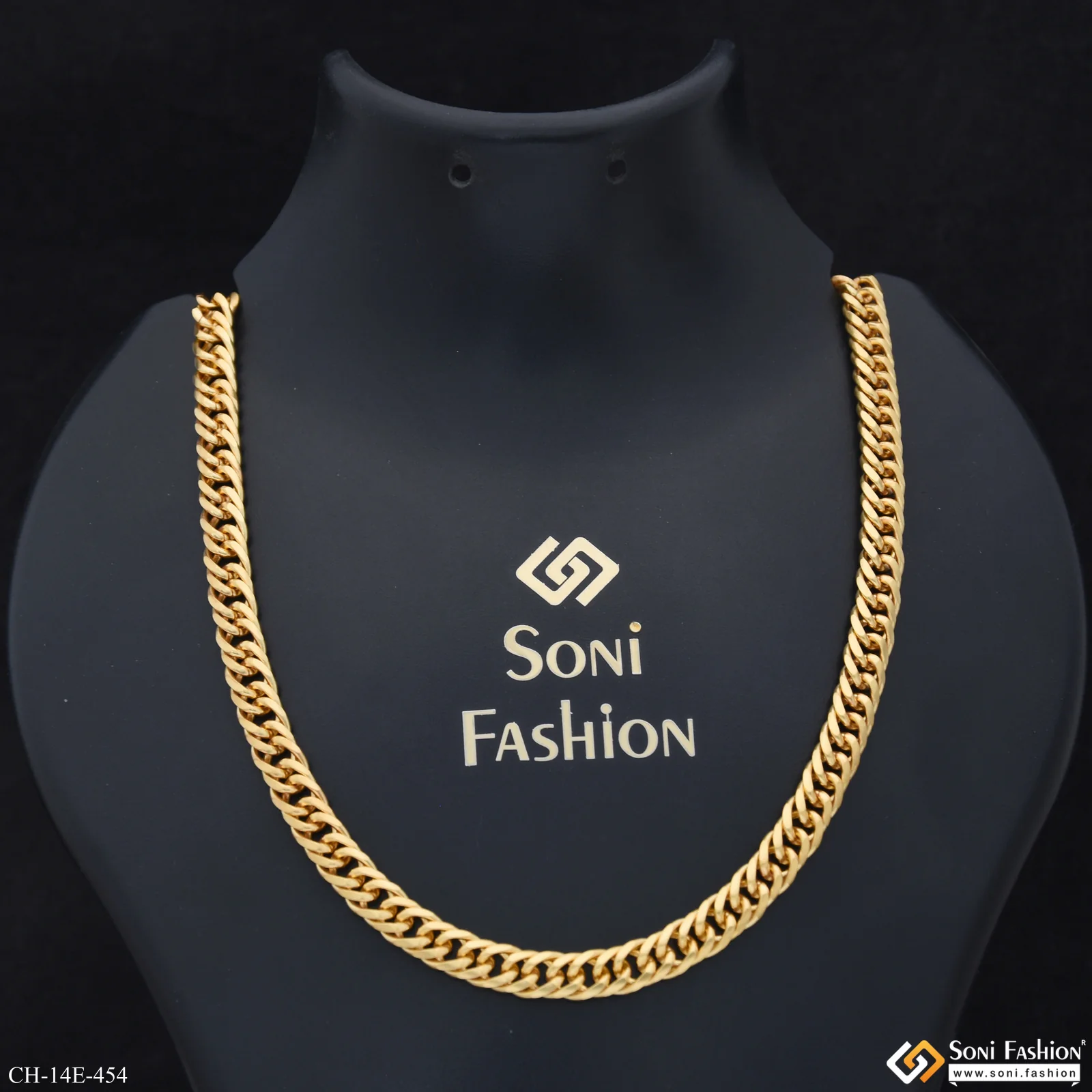 Popular Design Gold Plated Link Chain for Men - Style E454 - Image 2