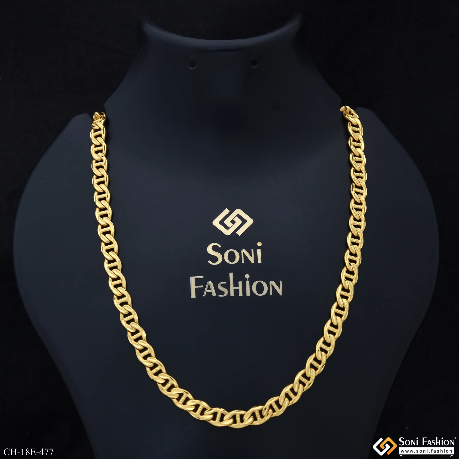 Popular Design Gold Plated Link Chain for Men - Style E477