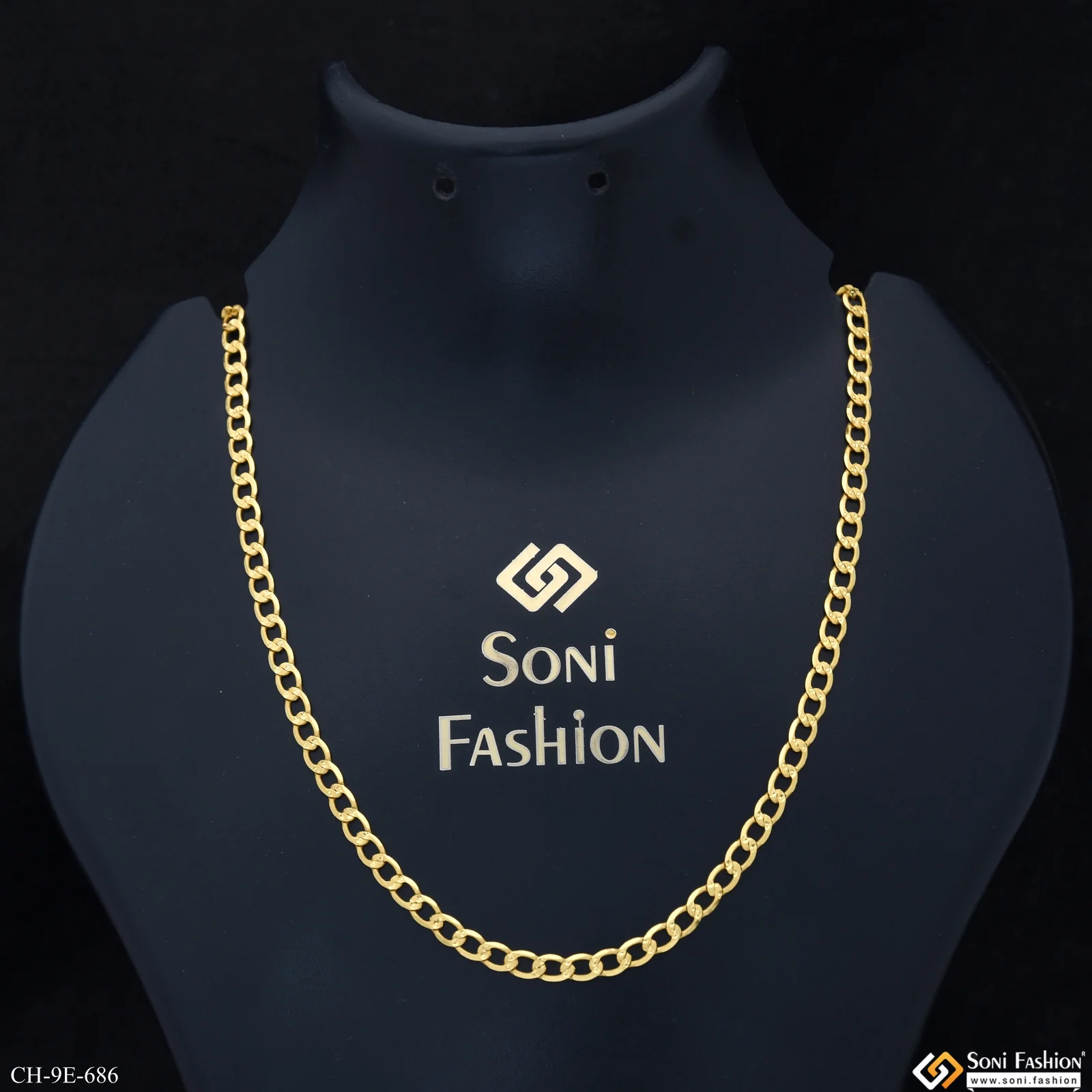 Popular Design Gold Plated Link Chain for Men - Style E686