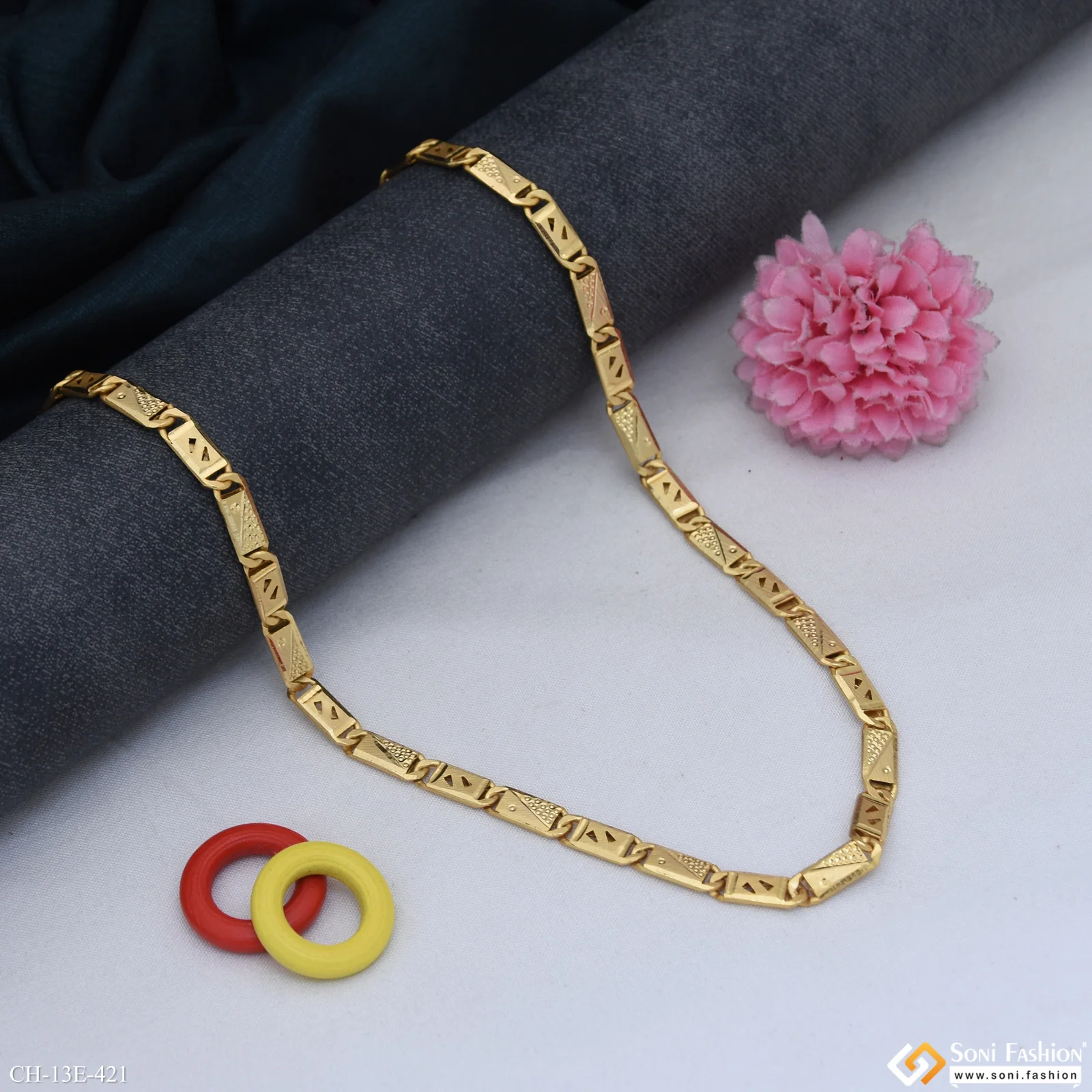Popular Design Gold Plated Nawabi Chain - Style E421 - Image 3