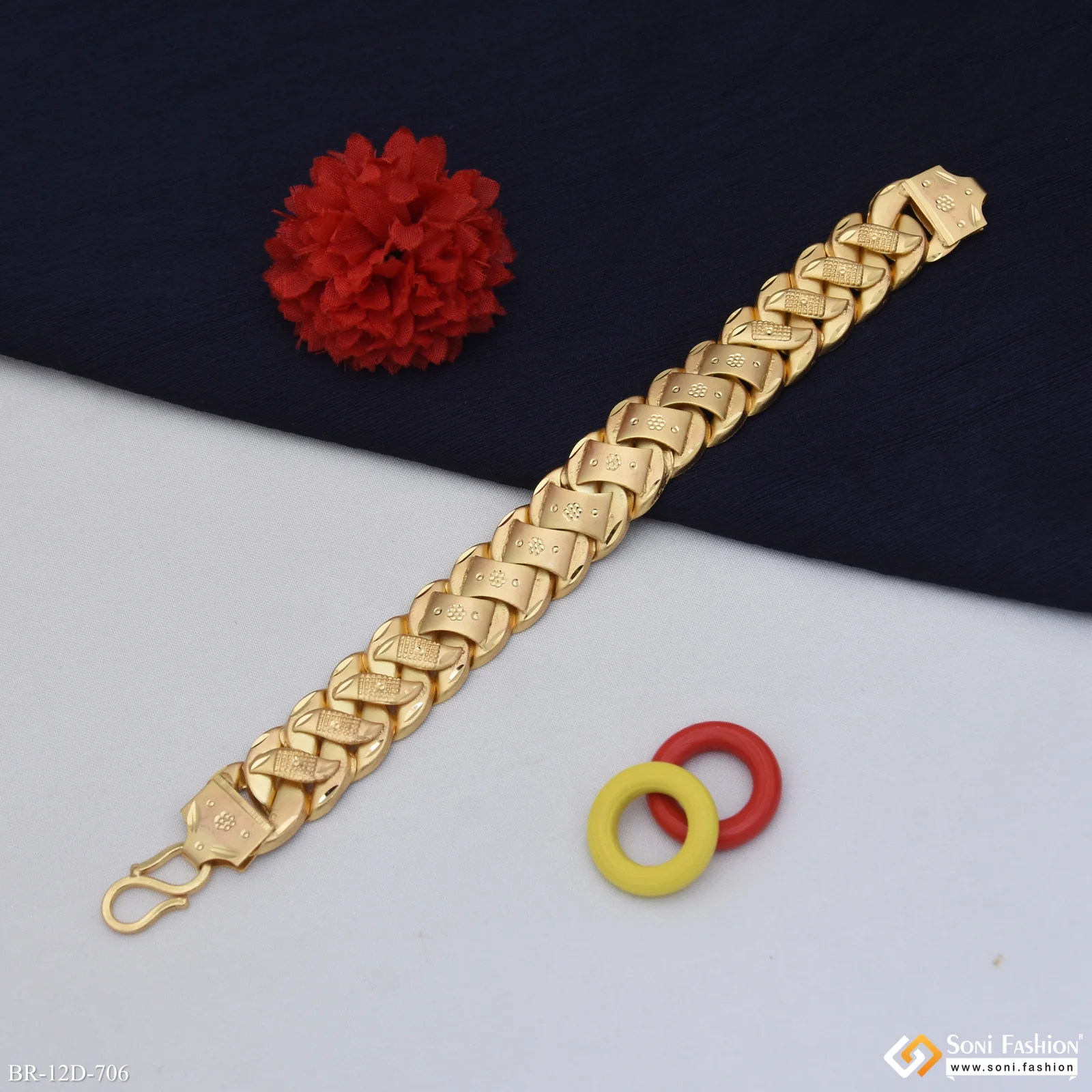 Popular Design Gold Plated Pokal Bracelet for Men - Style D706 - Image 2