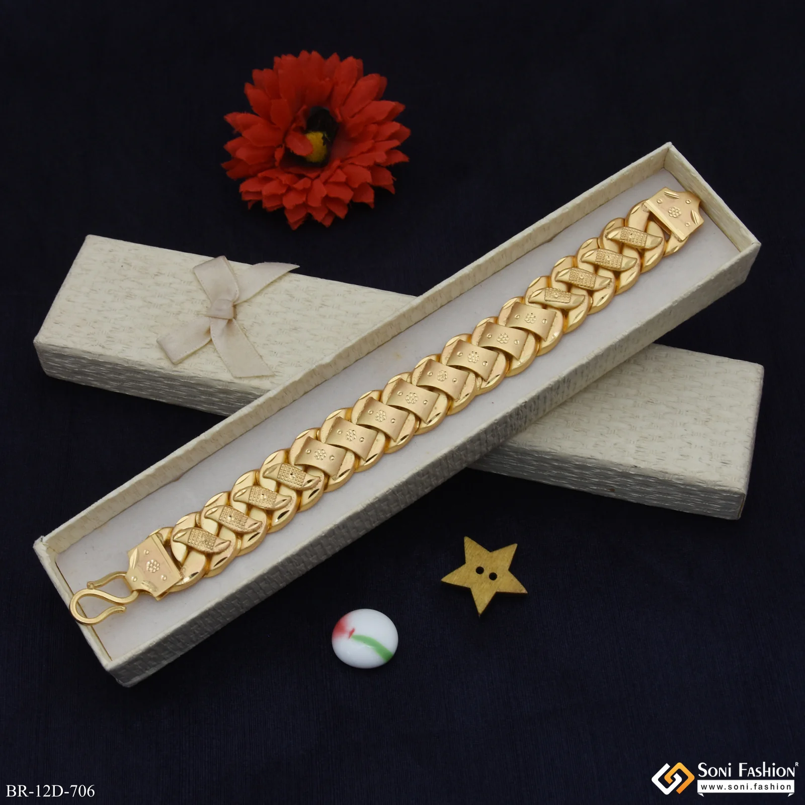 Popular Design Gold Plated Pokal Bracelet for Men - Style D706 - Image 5
