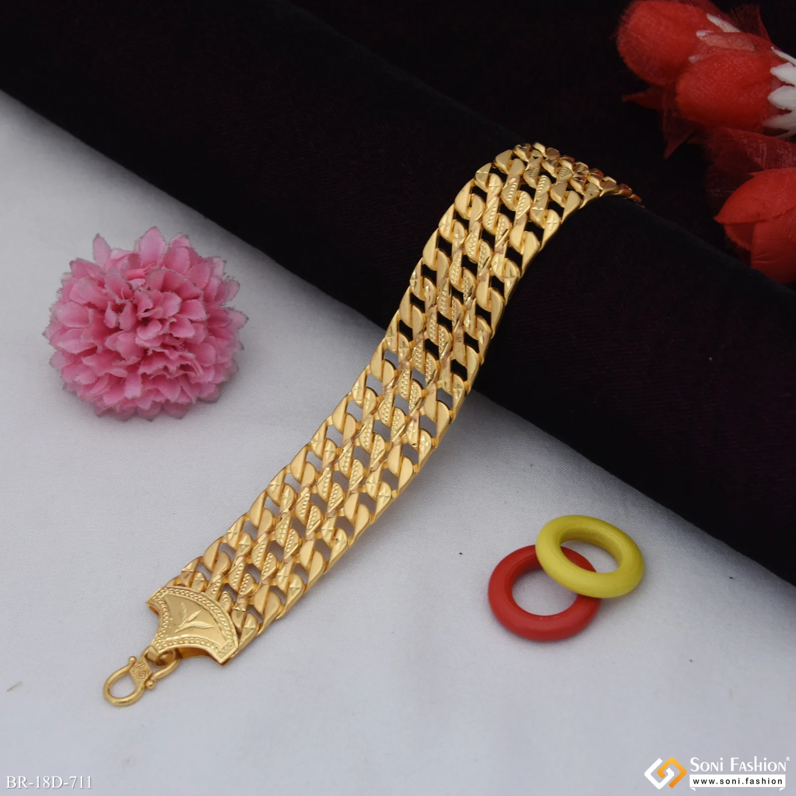 Popular Design Gold Plated Pokal Bracelet for Men - Style D711 - Image 3