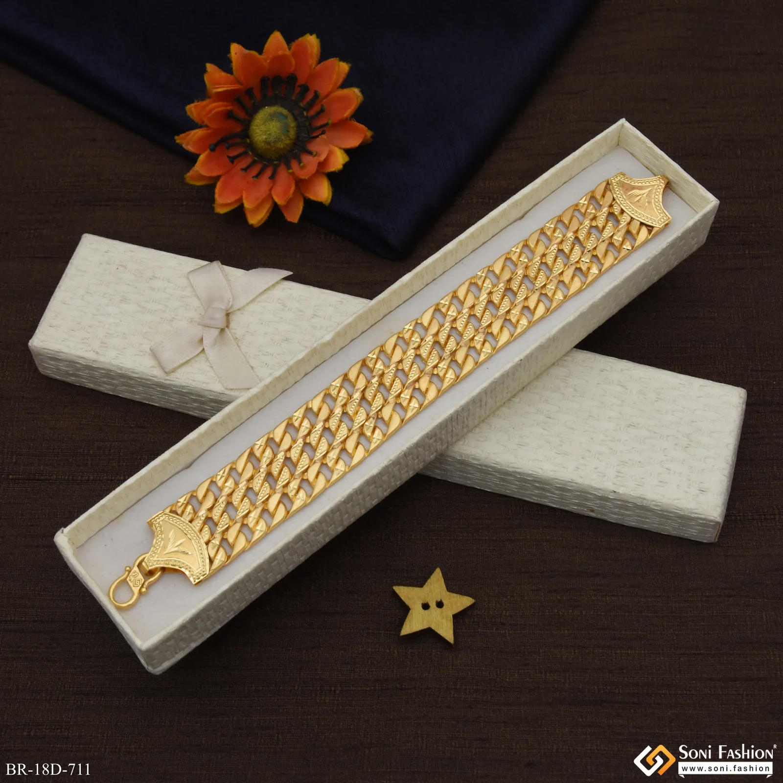 Popular Design Gold Plated Pokal Bracelet for Men - Style D711 - Image 5
