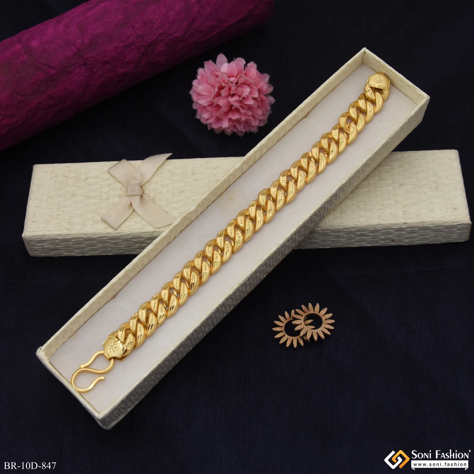 Popular Design Gold Plated Pokal Bracelet for Men - Style D847 - Image 6