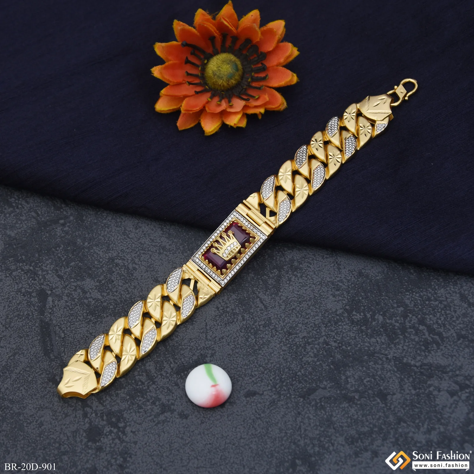 Popular Design Gold Plated Pokal Bracelet for Men - Style D901 - Image 4