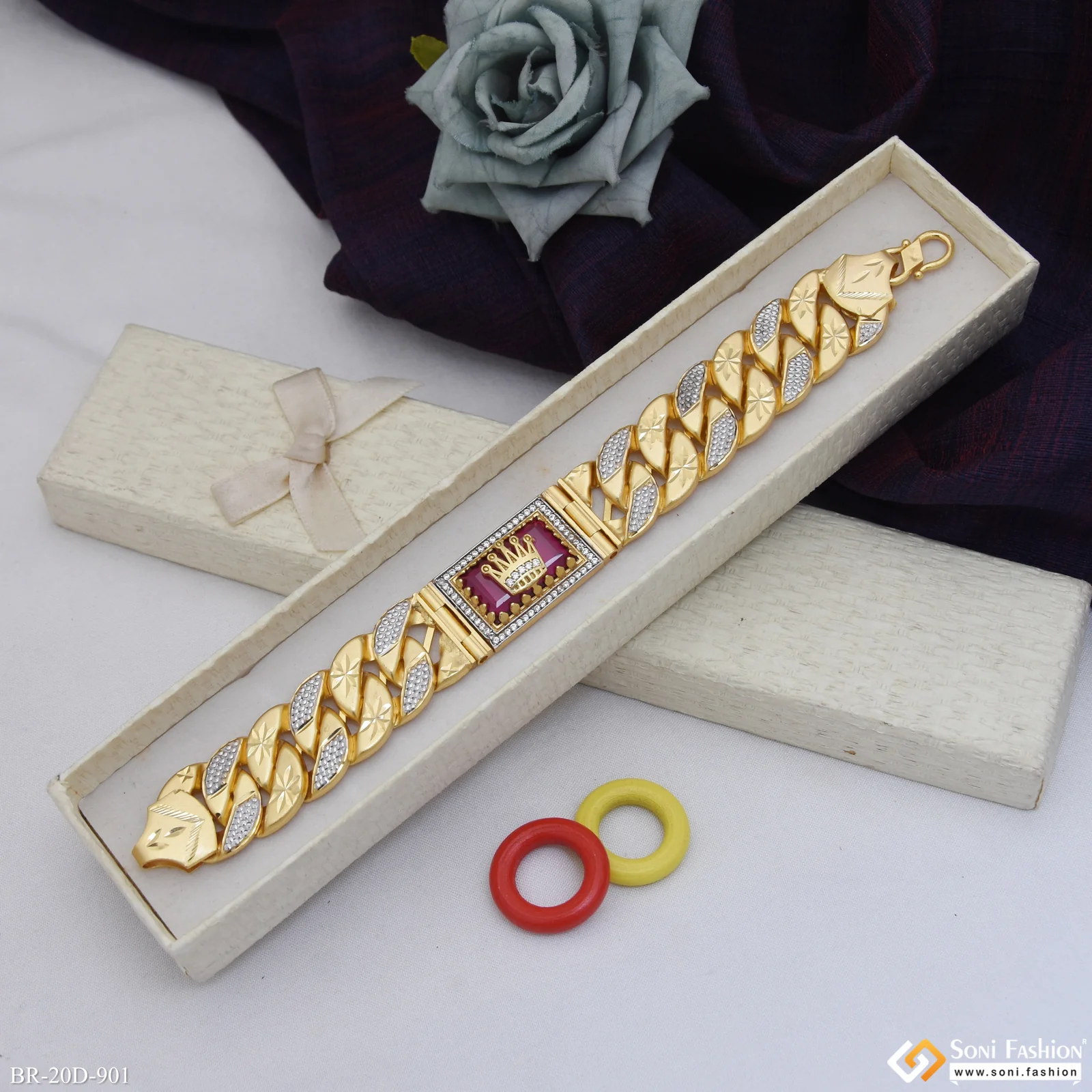 Popular Design Gold Plated Pokal Bracelet for Men - Style D901 - Image 5
