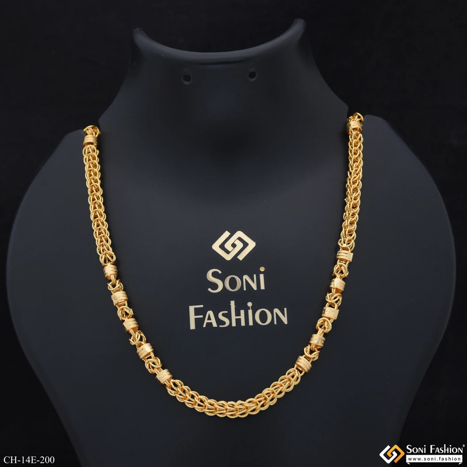 Popular Design Gold Plated Rajwadi Chain for Men - Style E200