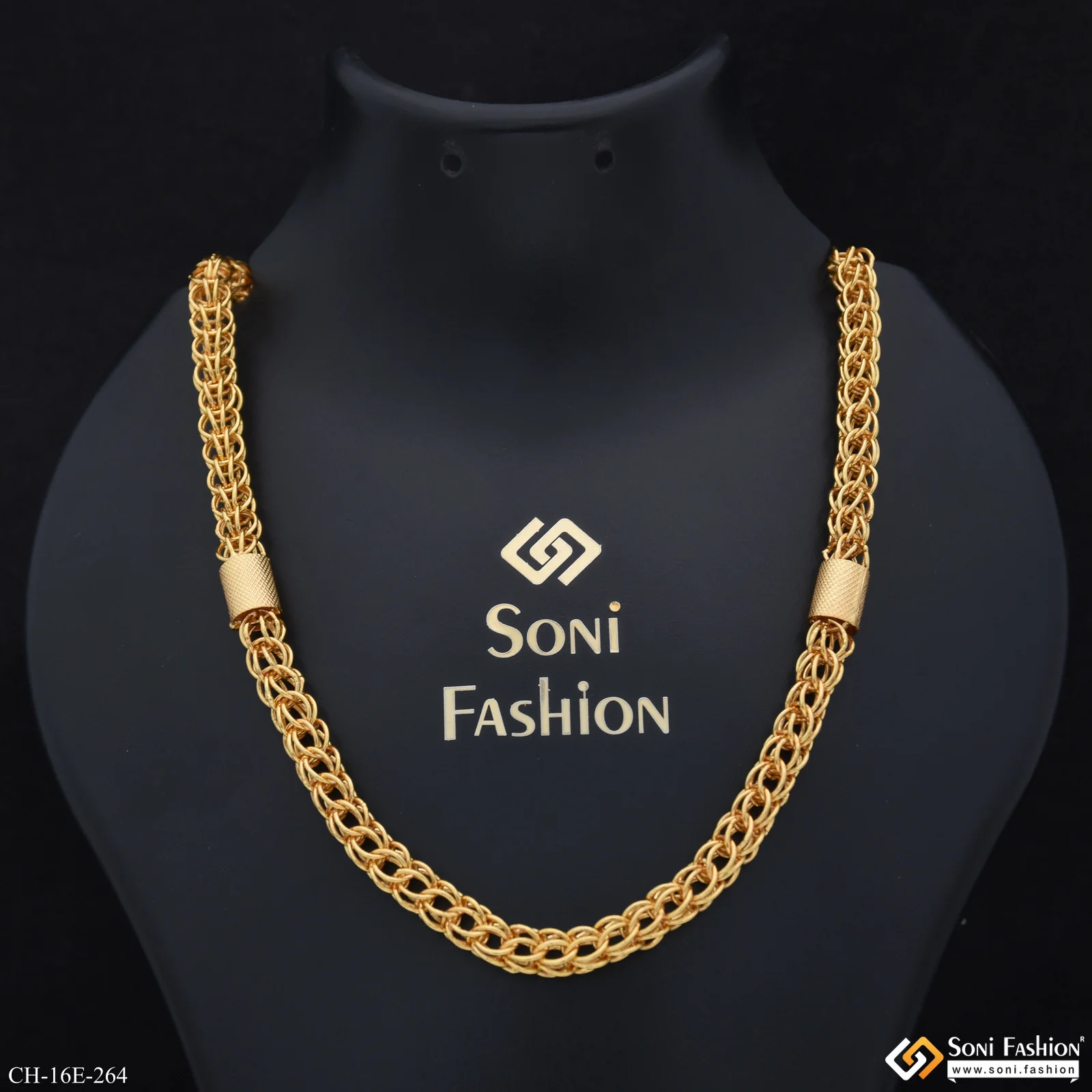 Popular Design Gold Plated Rajwadi Chain for Men - Style E264