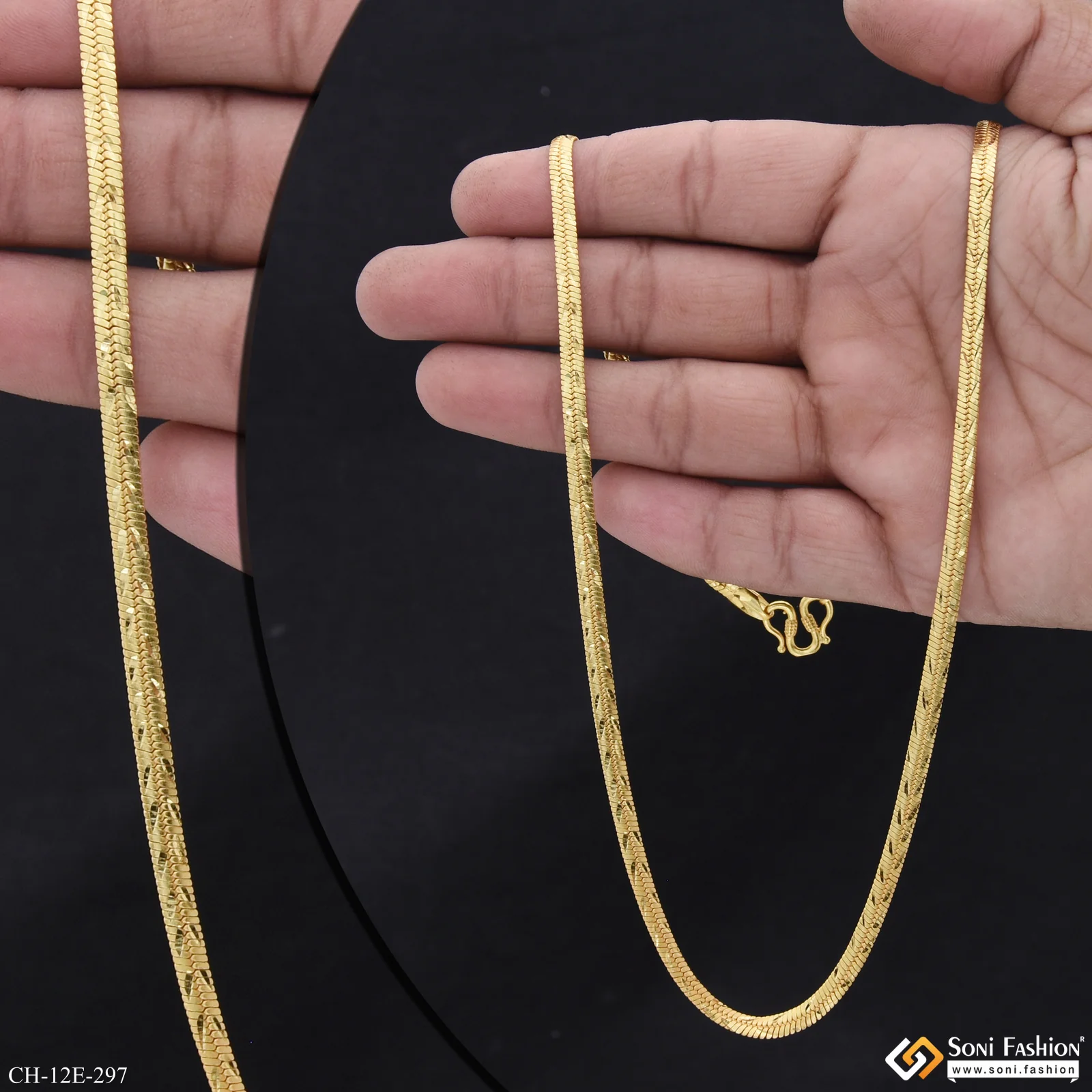 Popular Design Gold Plated Snake Chain for Men - Style E297 - Image 2