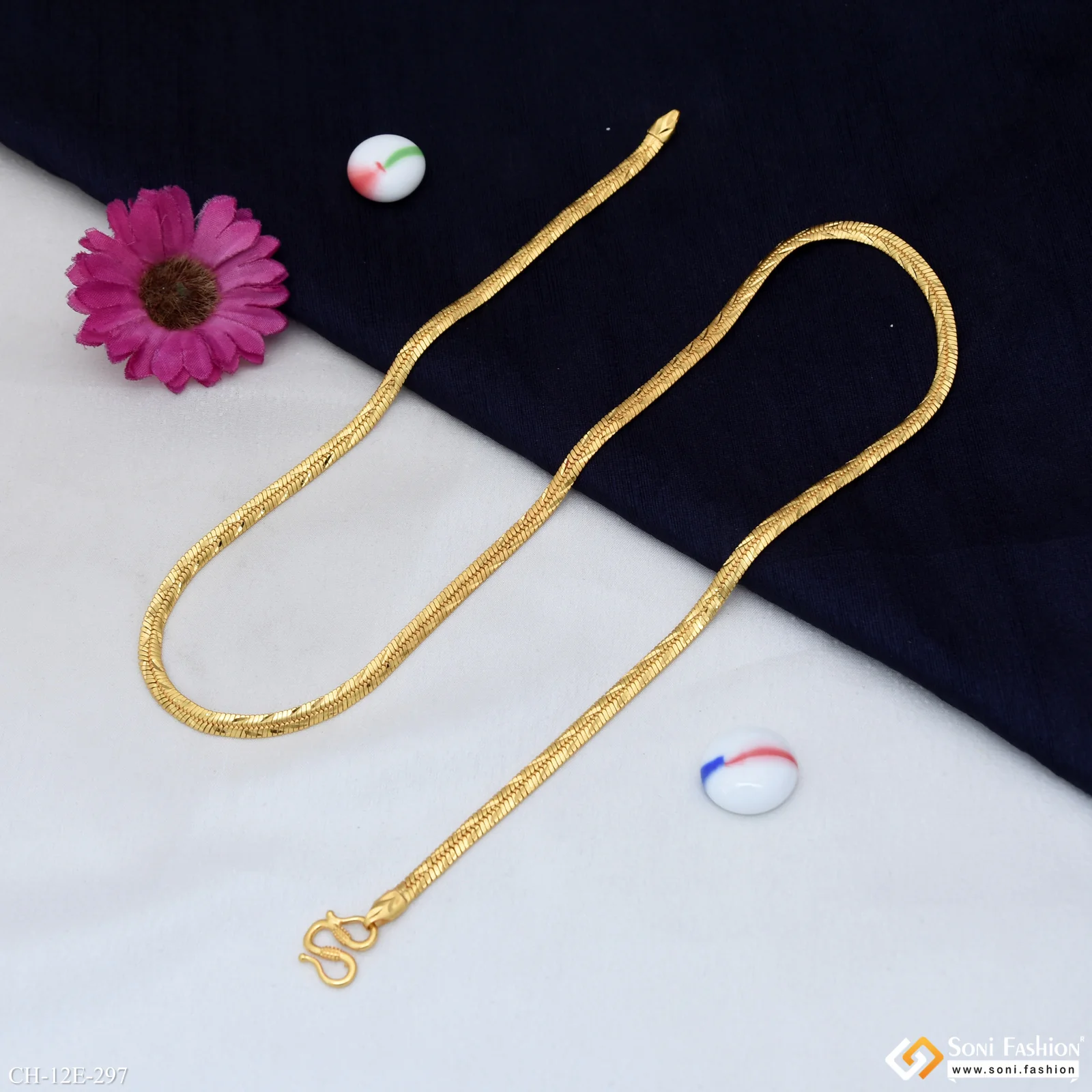 Popular Design Gold Plated Snake Chain for Men - Style E297 - Image 5