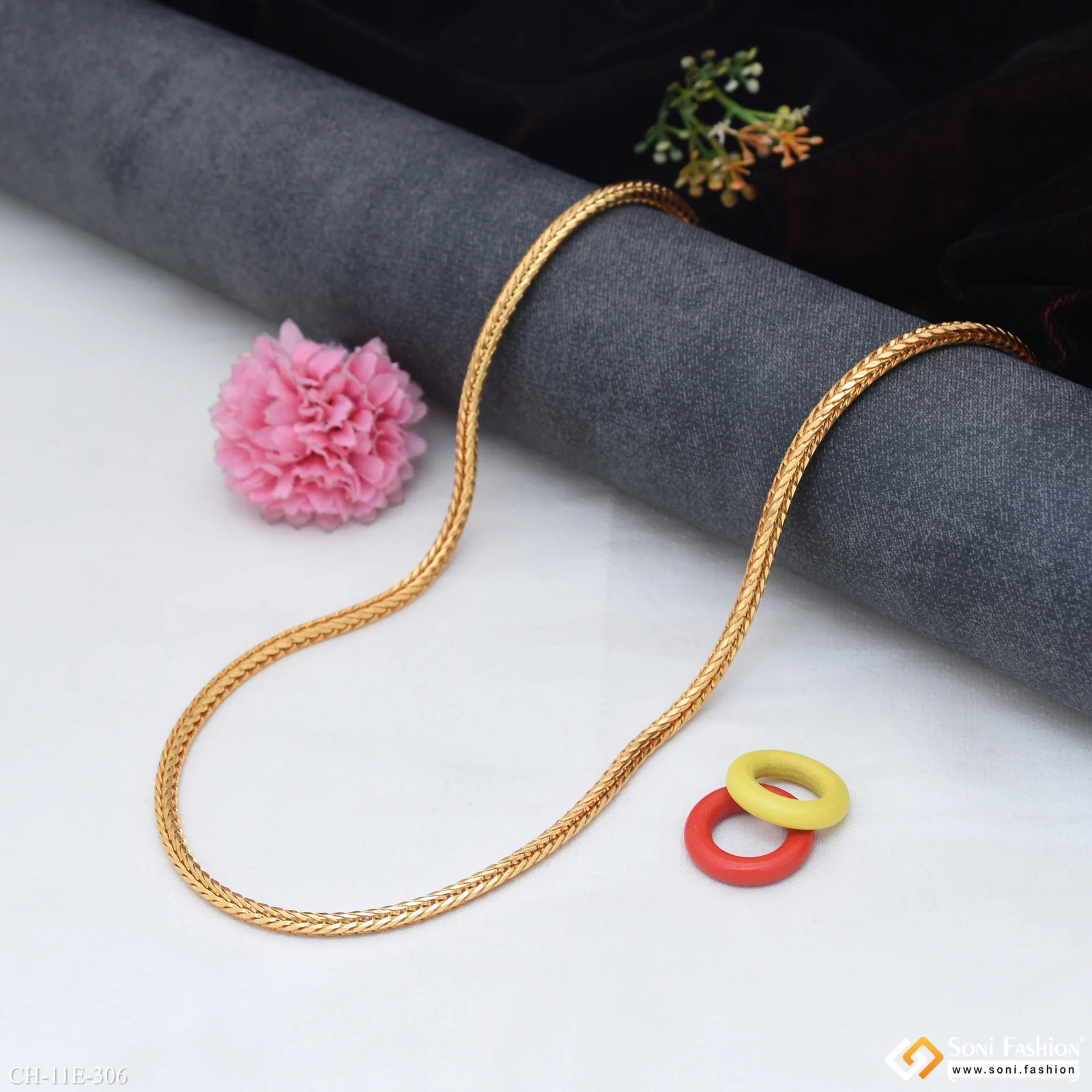 Popular Design Gold Plated Snake Chain for Men - Style E306 - Image 3