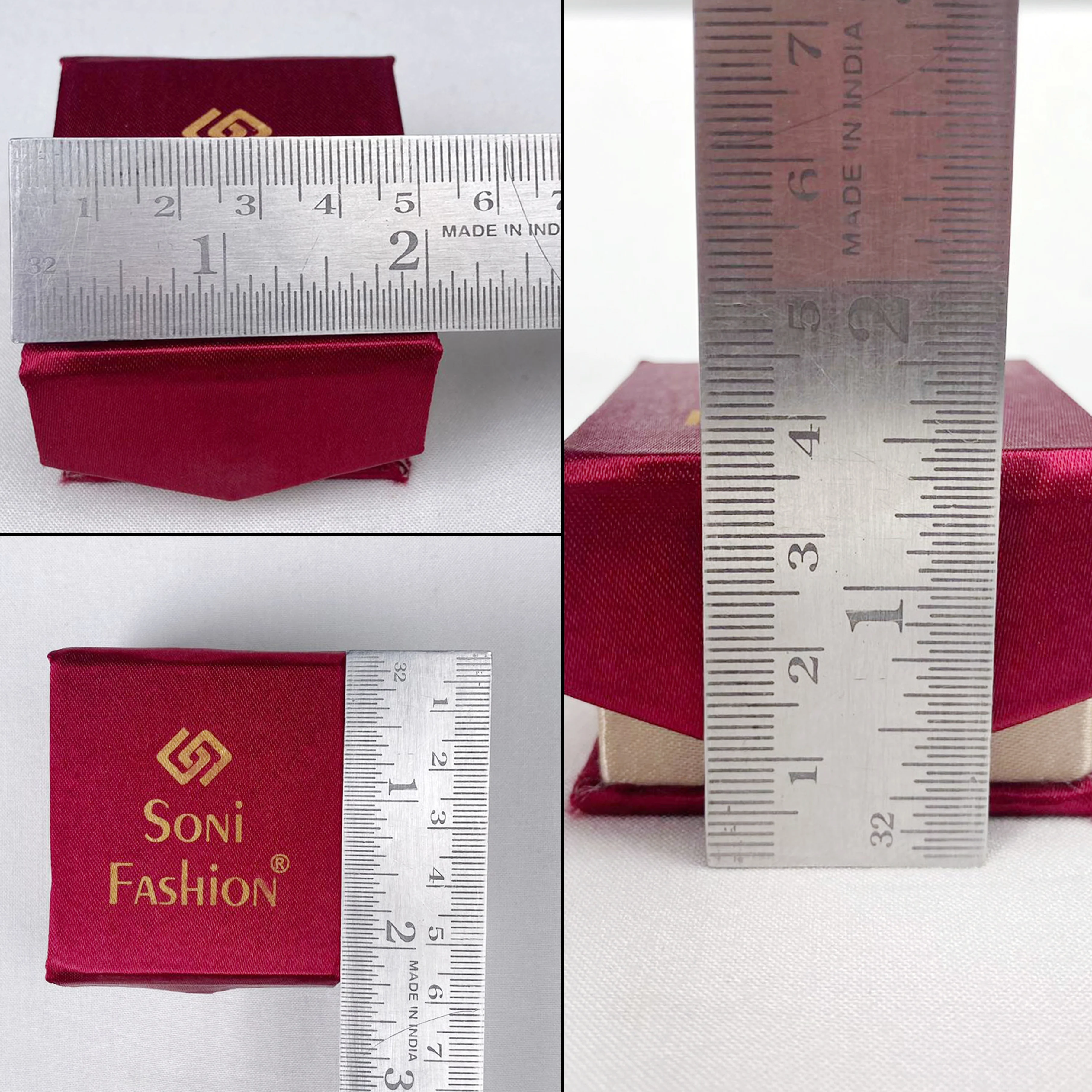 2x2 Inch Box for Ring, Earrings - Imported Velvet Premium Jewellery Box - Image 4