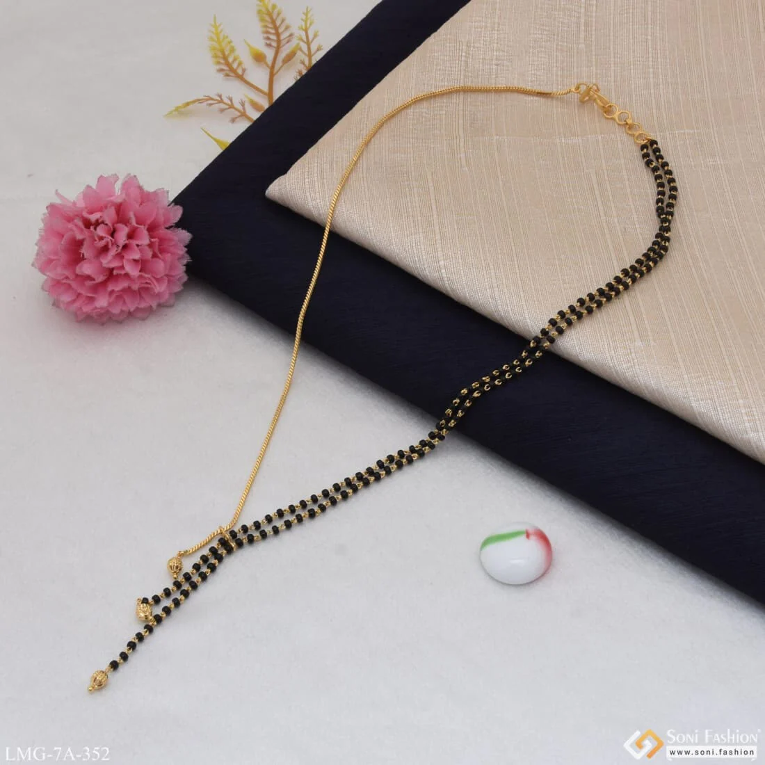 Pretty Design Eye-Catching Design Gold Plated Mangalsutra for Women - Style A352 - Image 4