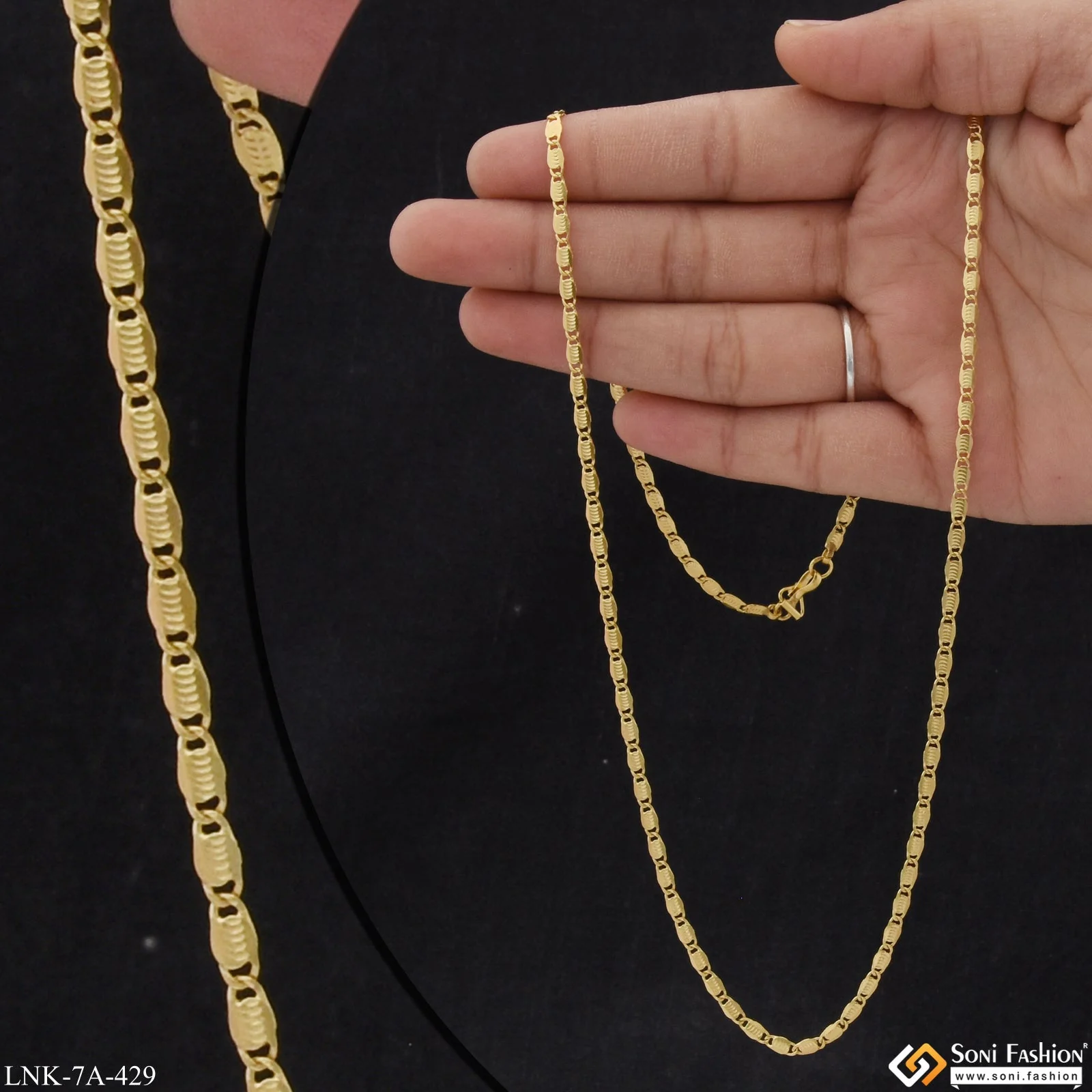 Pretty Design Magnificent Design Gold Plated Chain for Ladies - Style A429 - Image 2