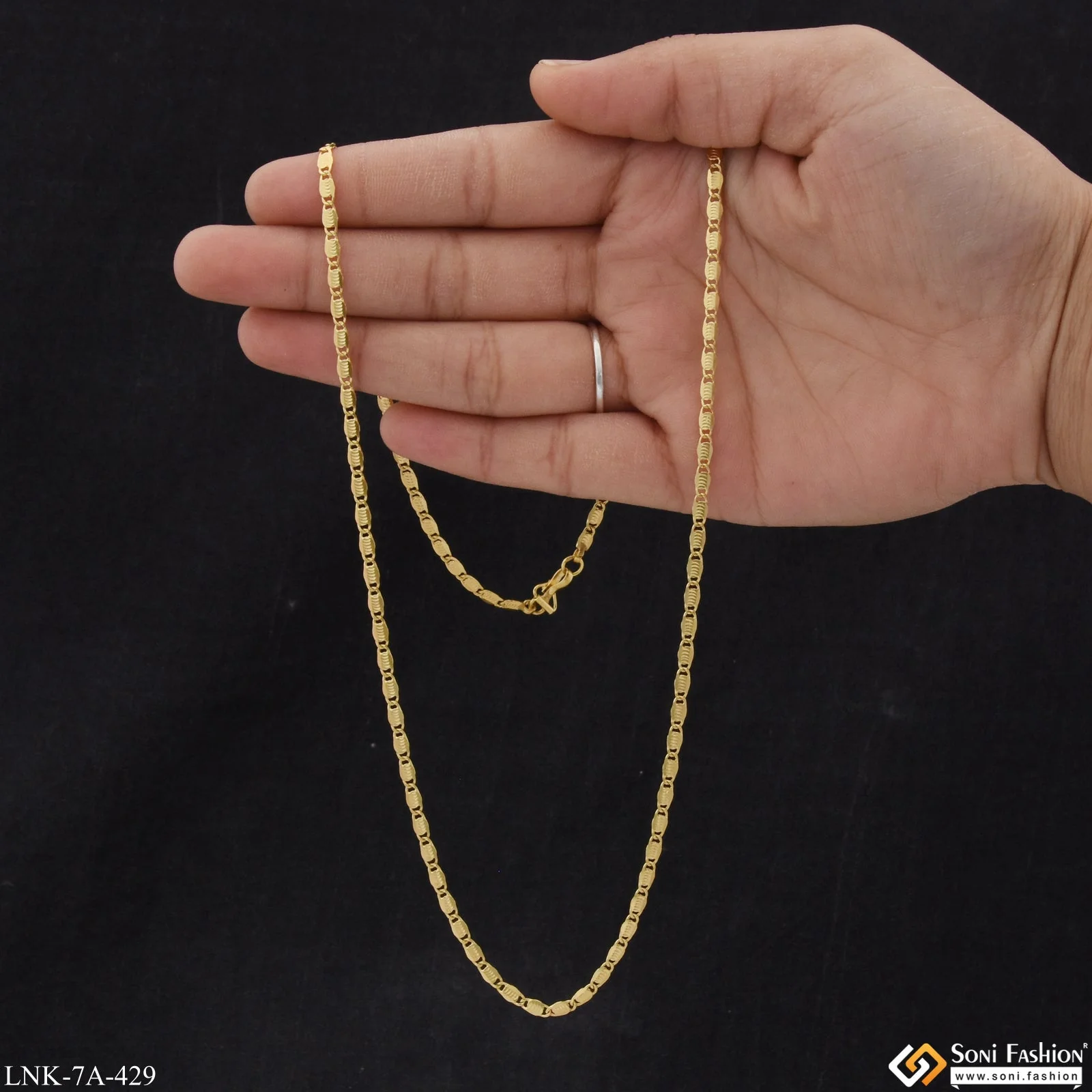 Pretty Design Magnificent Design Gold Plated Chain for Ladies - Style A429 - Image 3