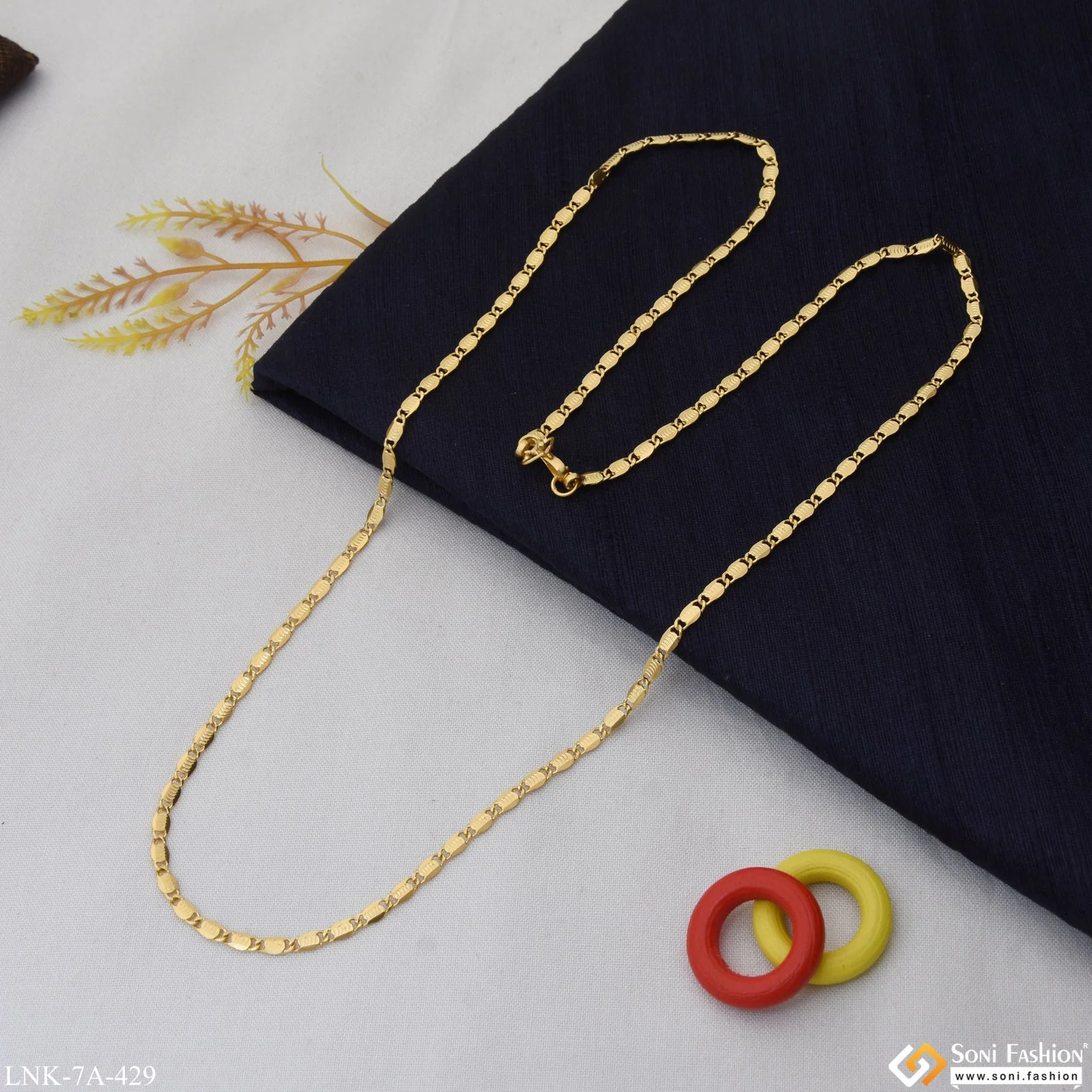Pretty Design Magnificent Design Gold Plated Chain for Ladies - Style A429 - Image 4