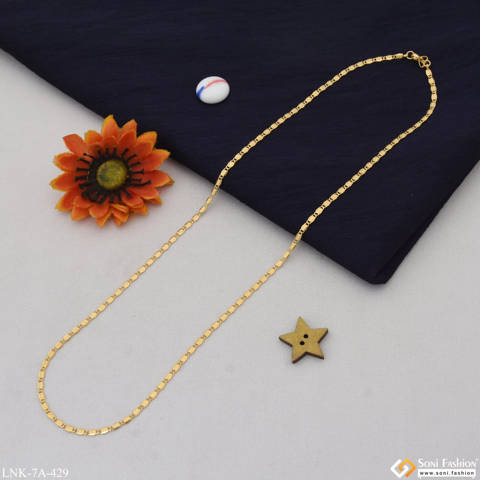 Pretty Design Magnificent Design Gold Plated Chain for Ladies - Style A429 - Image 5