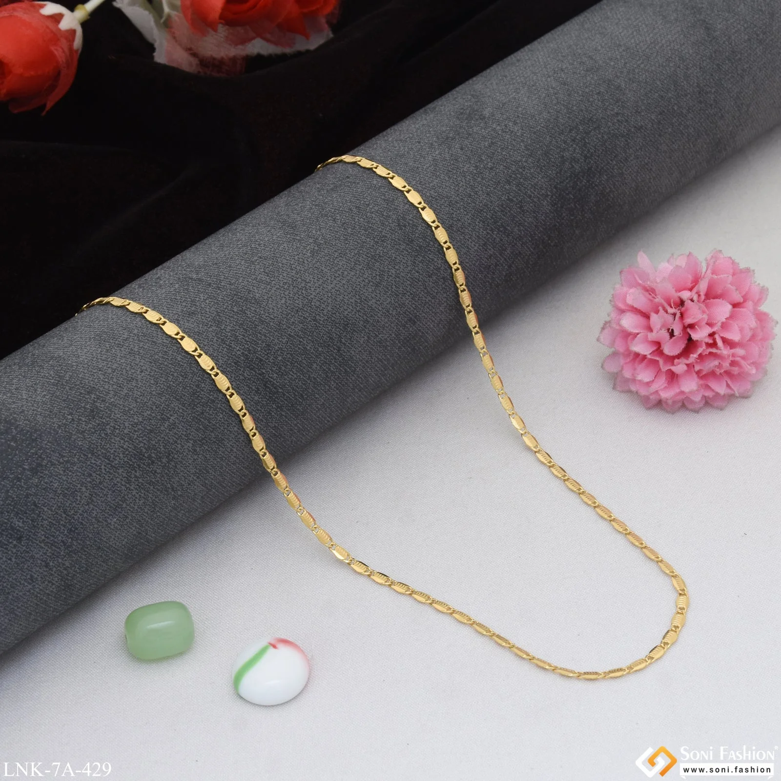 Pretty Design Magnificent Design Gold Plated Chain for Ladies - Style A429 - Image 6