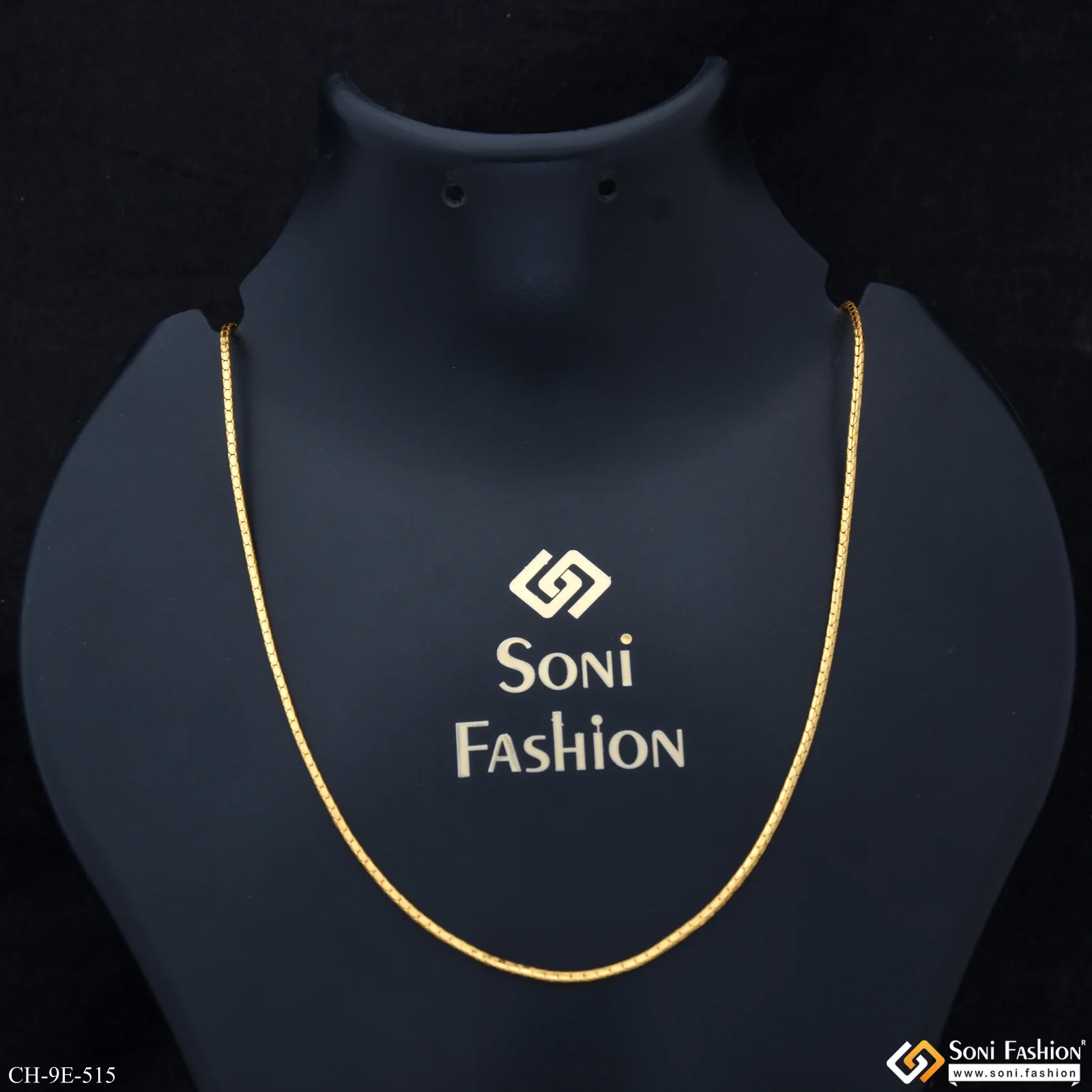 Prominent Design Gold Plated Chain for Men - Style E515