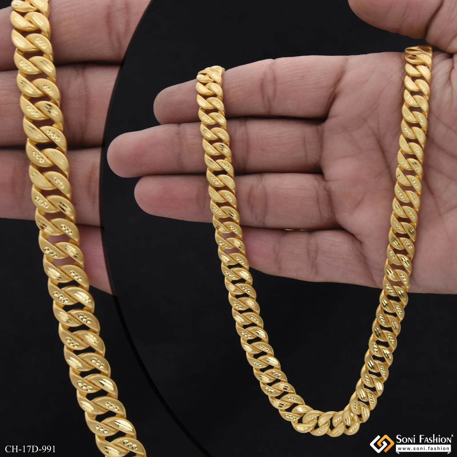 Prominent Design Gold Plated Pokal Chain for Men - Style D991 - Image 3