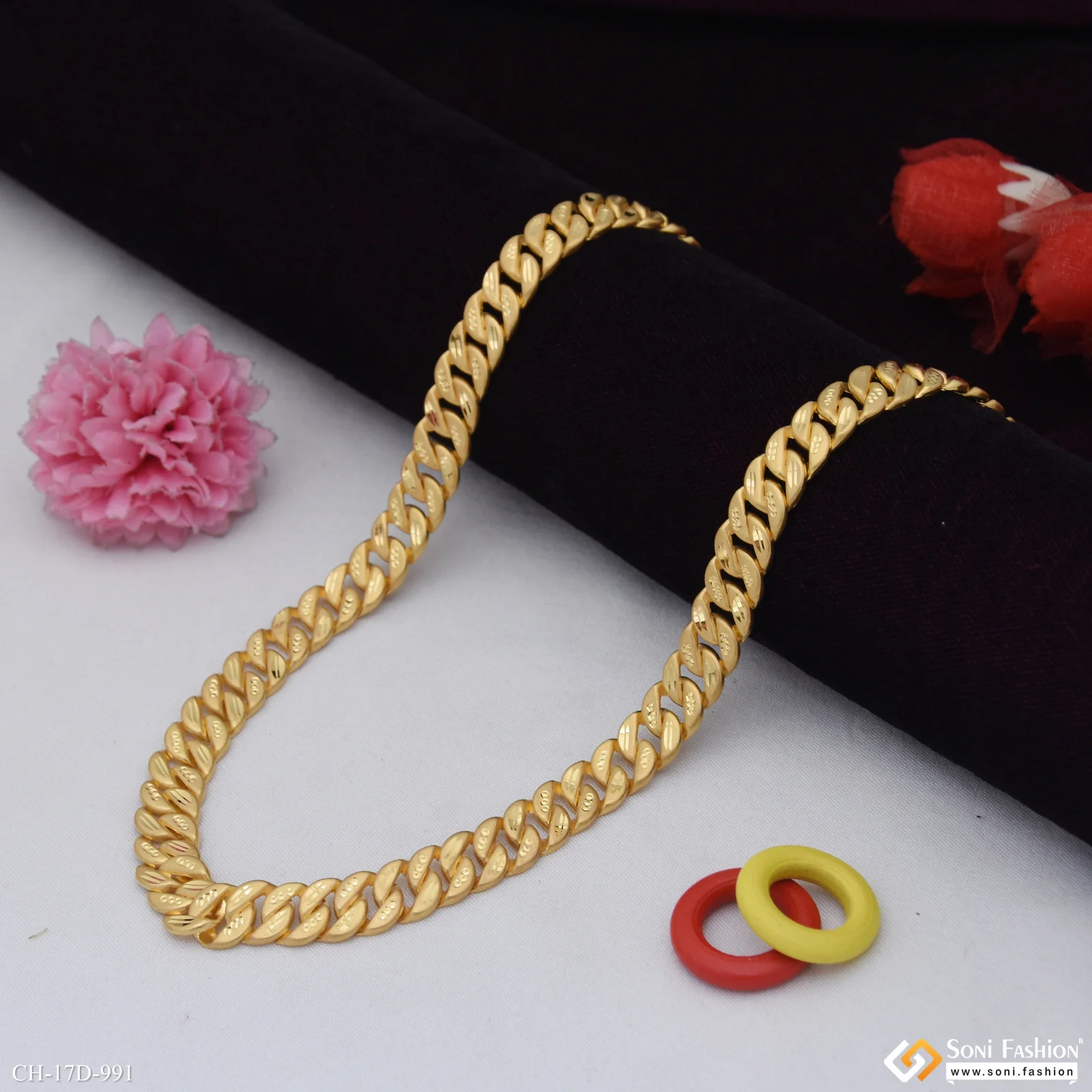 Prominent Design Gold Plated Pokal Chain for Men - Style D991 - Image 4