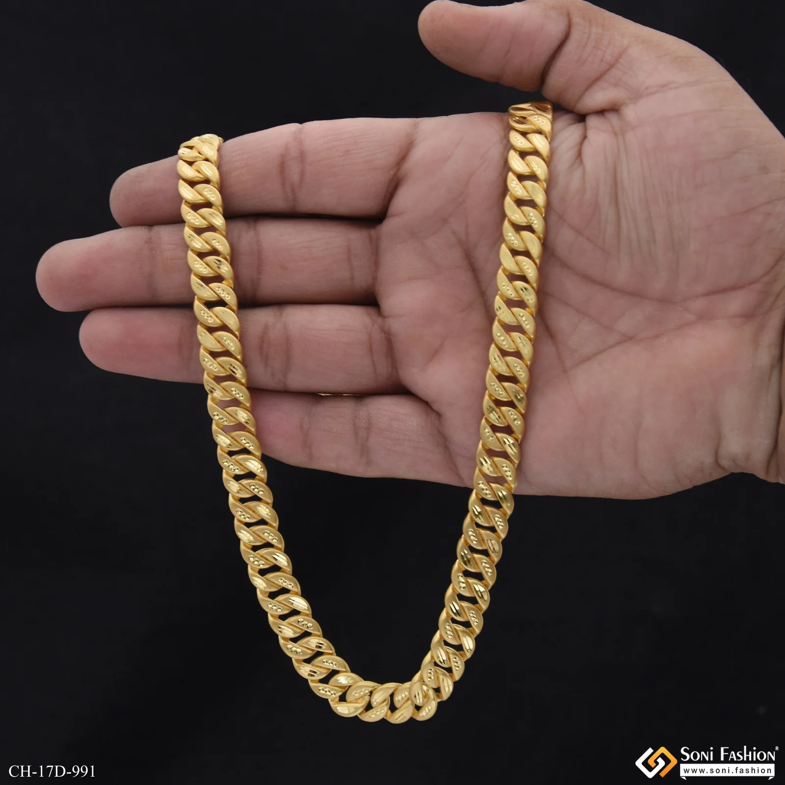 Prominent Design Gold Plated Pokal Chain for Men - Style D991 - Image 7