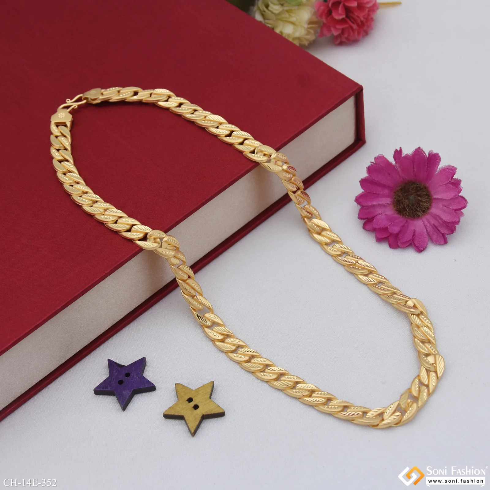 Prominent Design Gold Plated Pokal Chain for Men - Style E352 - Image 6