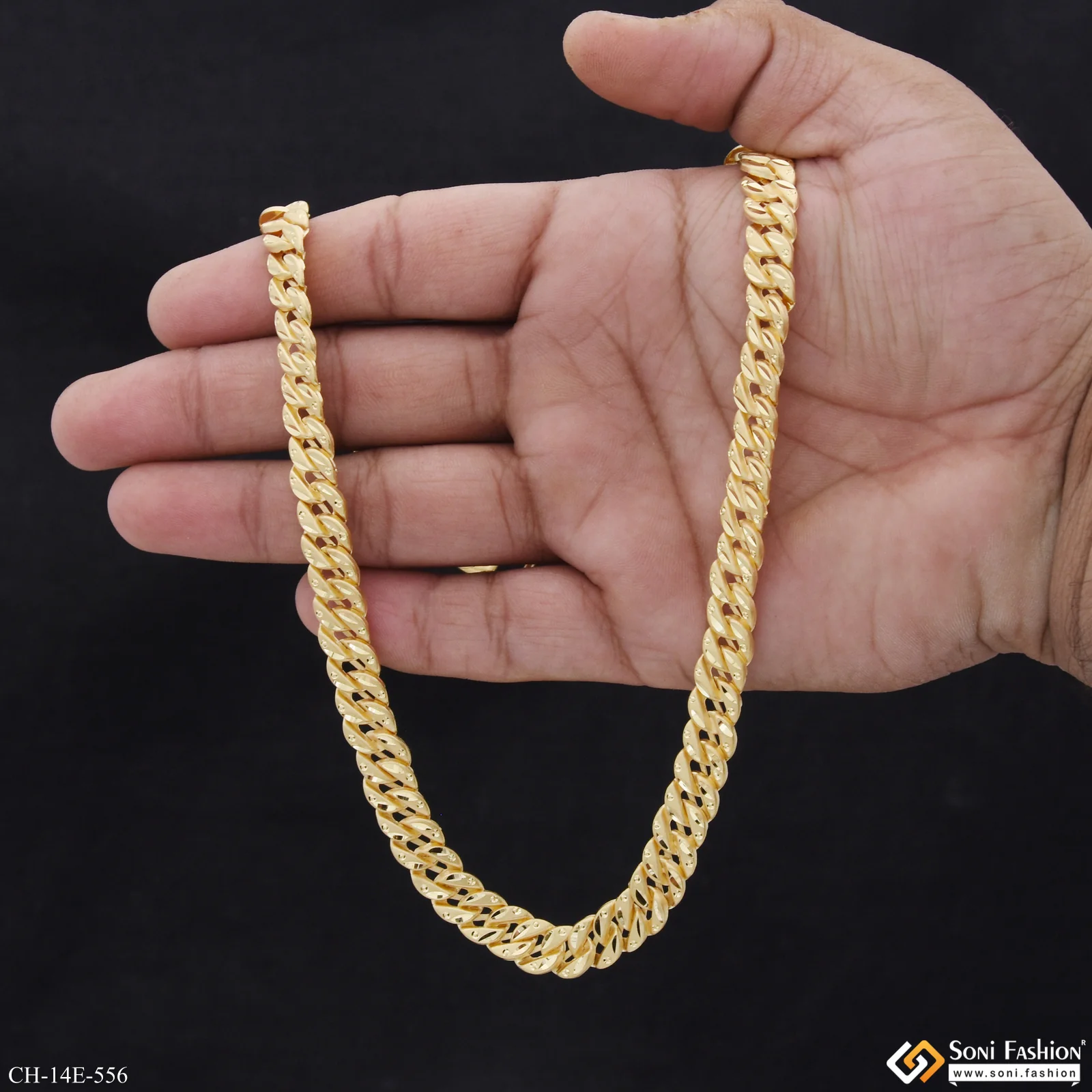 Prominent Design Gold Plated Pokal Chain for Men - Style E556 - Image 6