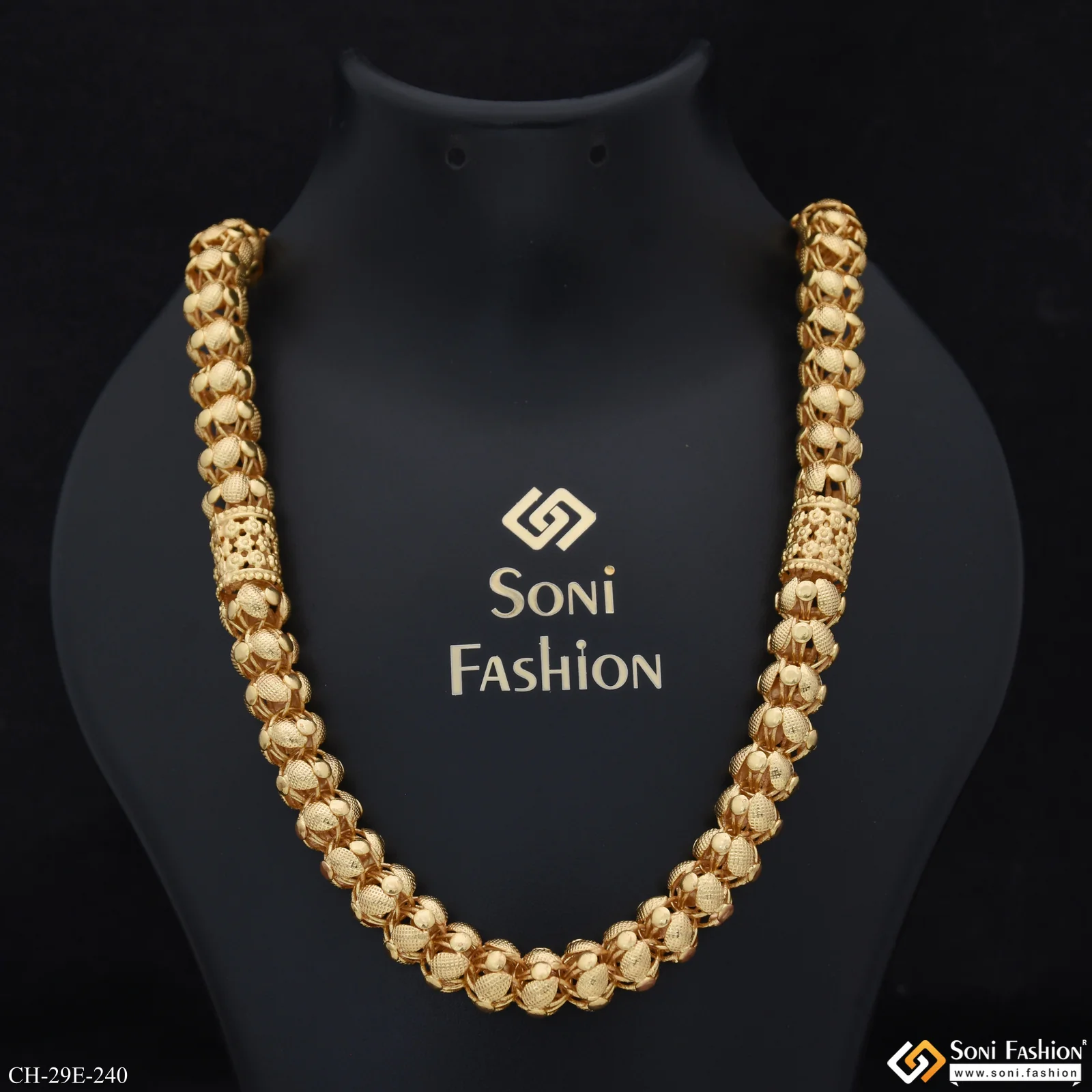 Prominent Design Gold Plated Rajwadi Chain for Men - Style E240