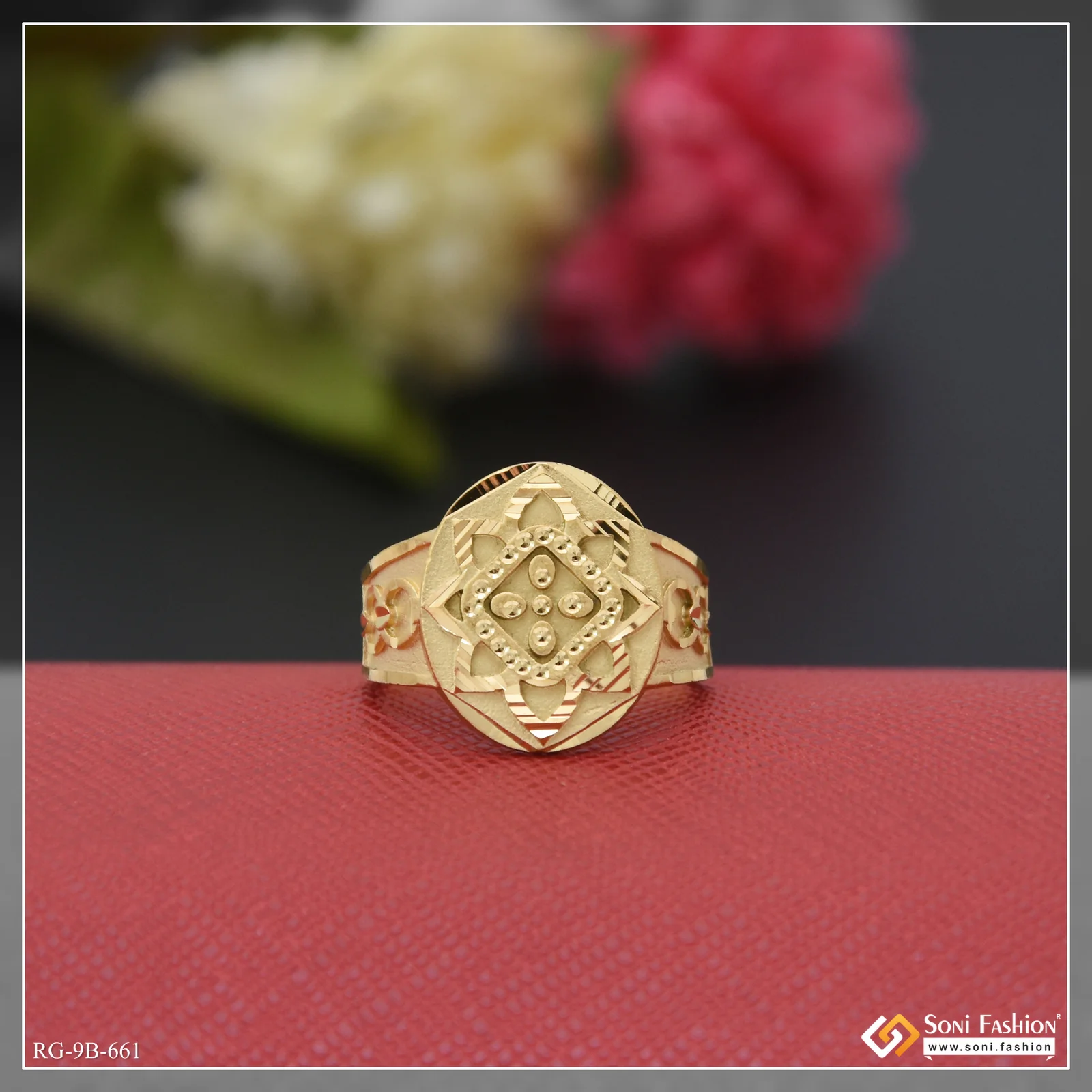 Prominent Design Gold Plated Ring for Men - Style B661 - Image 3