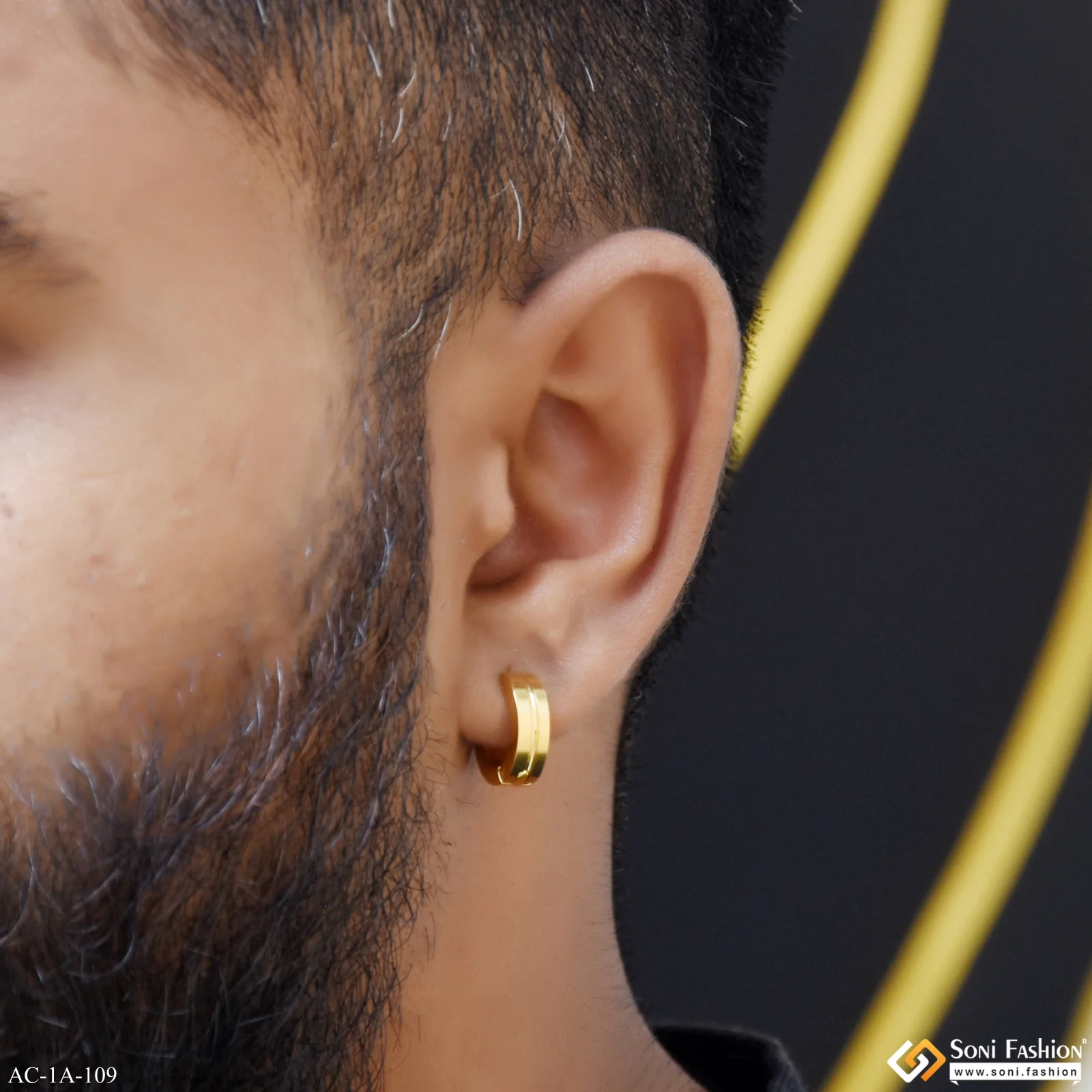 Prominent Design Stainless Steel Stud Earring for Men (2 Pc) - Style A109