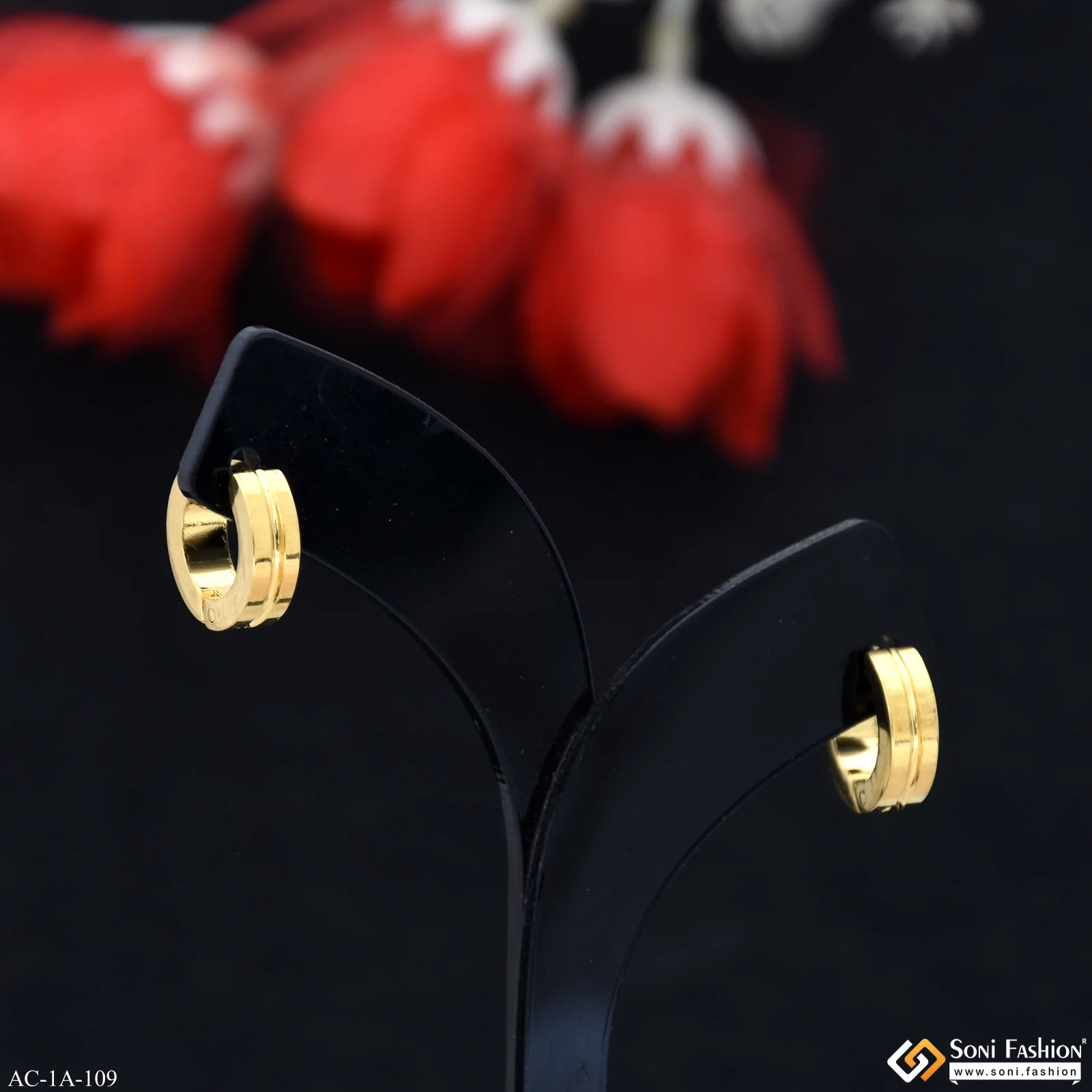 Prominent Design Stainless Steel Stud Earring for Men (2 Pc) - Style A109 - Image 2