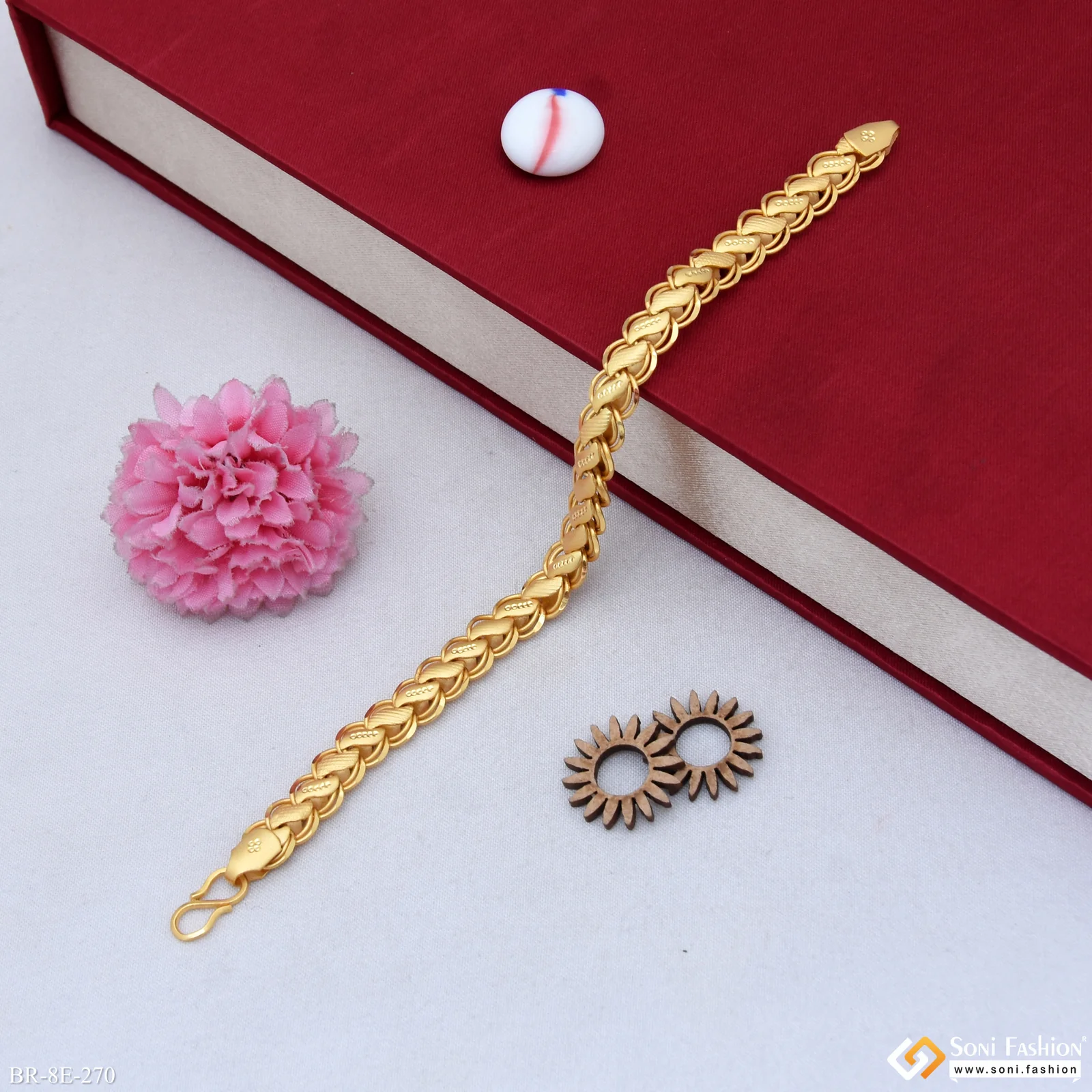 Reversible Gold Plated Kohli Bracelet for Men - Style E270 - Image 3