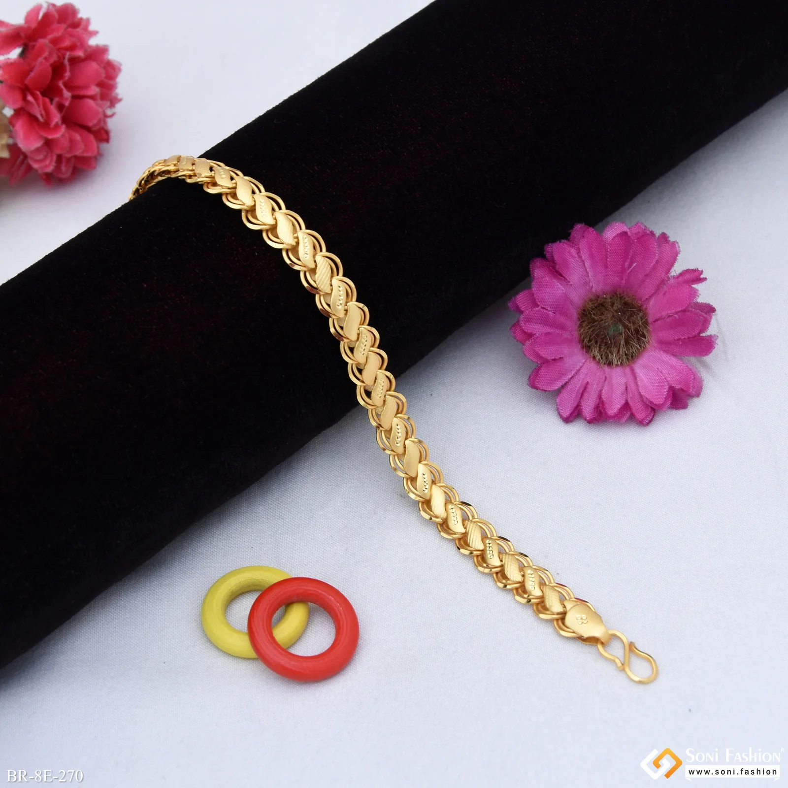Reversible Gold Plated Kohli Bracelet for Men - Style E270 - Image 5