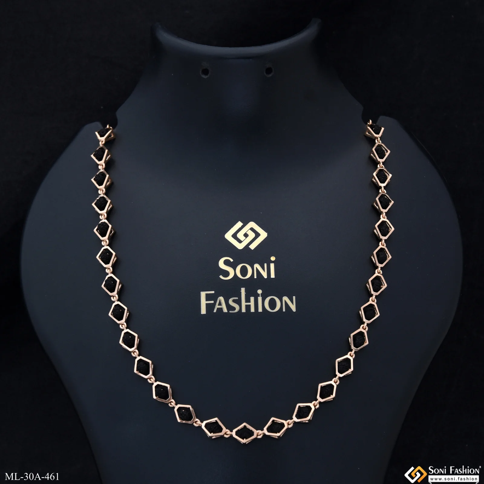 Rose Gold Best Quality18k Rudraksha Mala for Men - Style A461