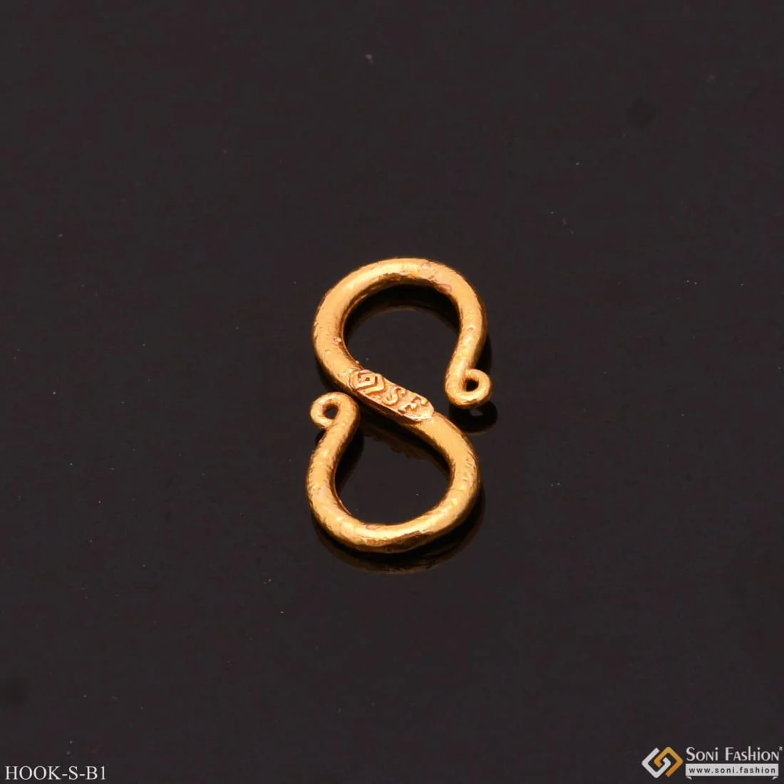 Big Size - S Hook for Chain - Gold Plated - Design B1 - Image 7