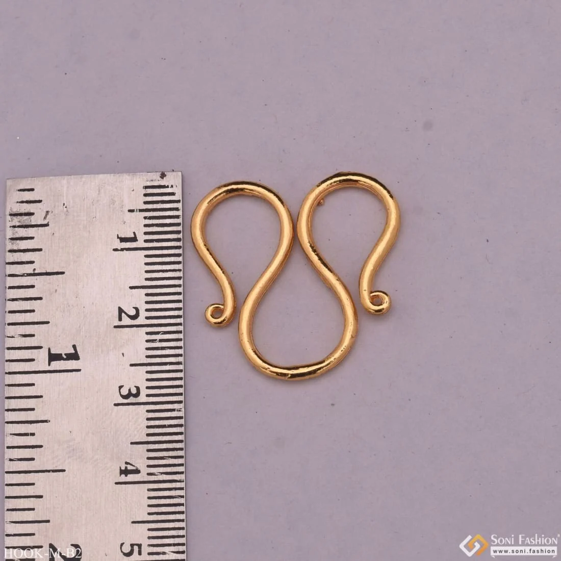 Big Size - M/w Hook For Chain - Gold Plated - Design 2 - Image 4