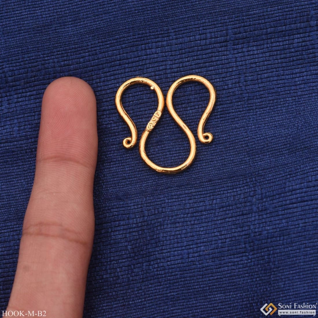 Big Size - M/w Hook For Chain - Gold Plated - Design 2 - Image 5