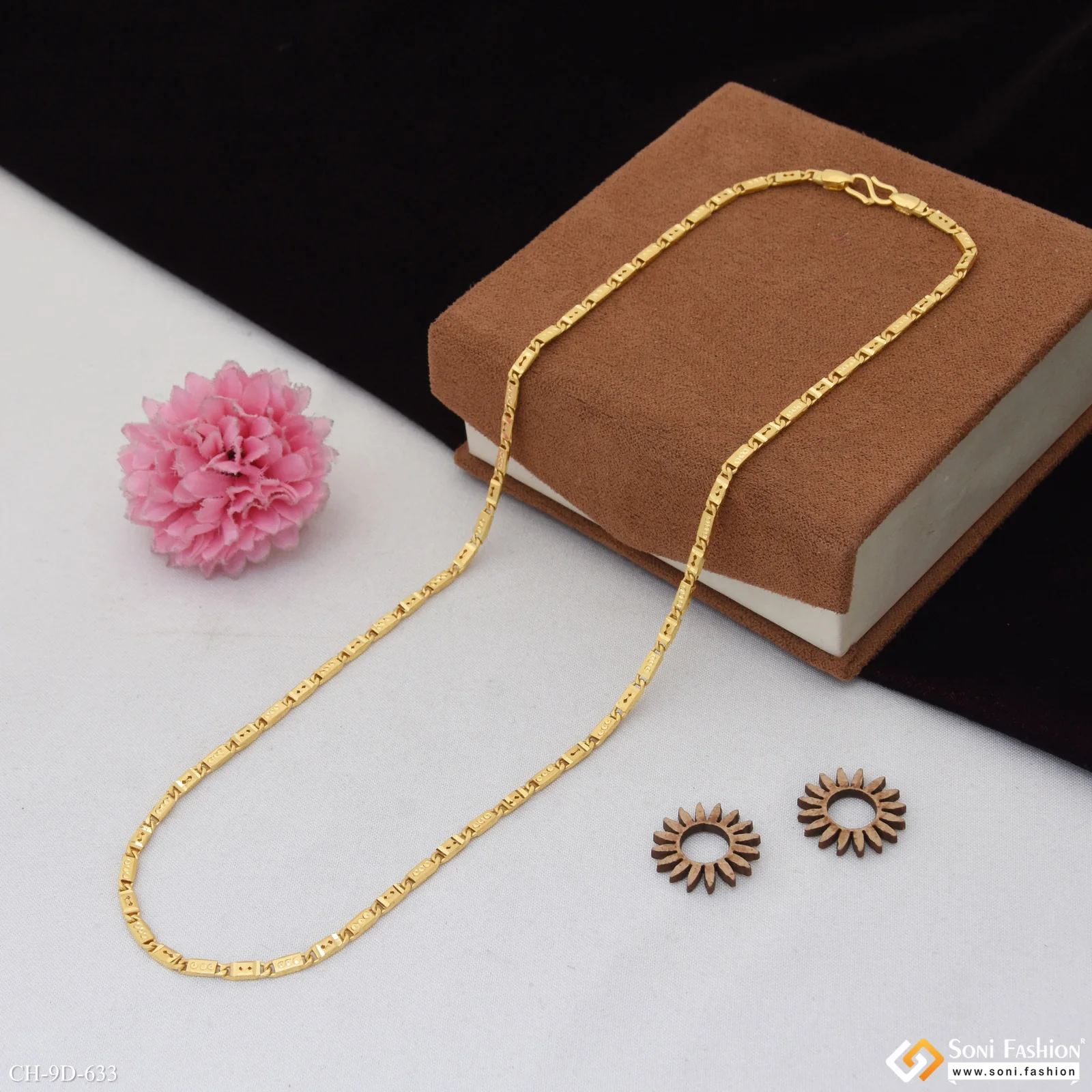 Slim Design Gold Plated Nawabi Chain for Men - Style D633 - Image 4