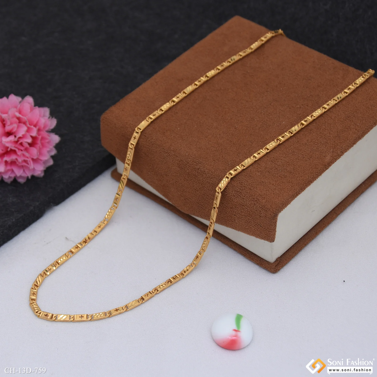 Slim Design Gold Plated Nawabi Chain for Men - Style D759 - Image 4