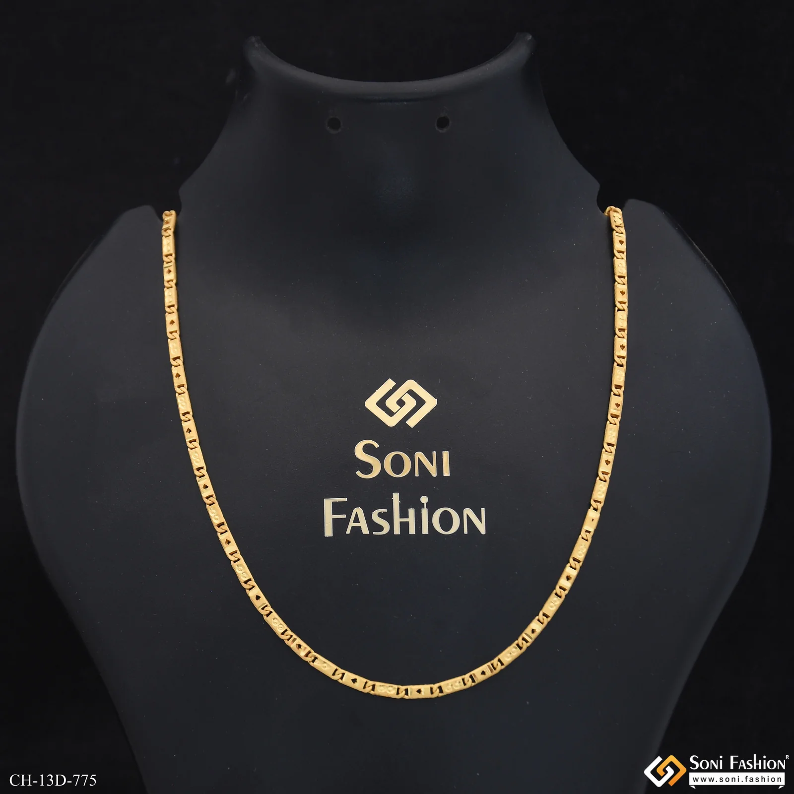 Slim Design Gold Plated Nawabi Chain for Men - Style D775