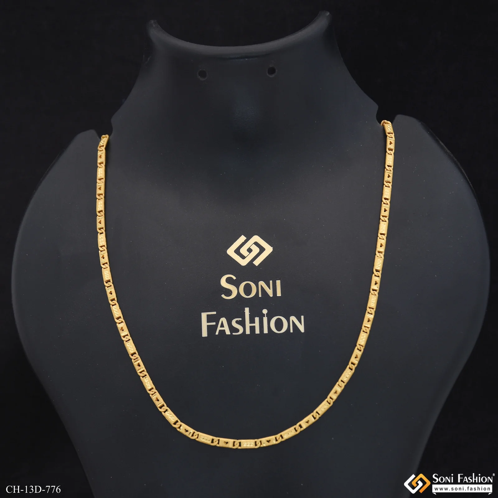 Slim Design Gold Plated Nawabi Chain for Men - Style D776