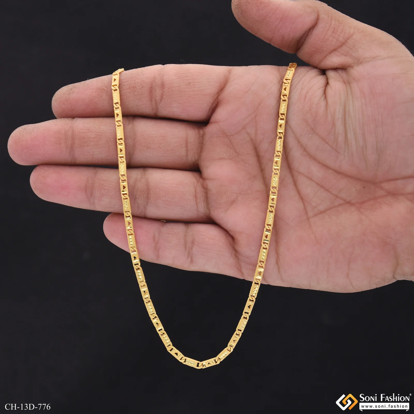 Slim Design Gold Plated Nawabi Chain for Men - Style D776 - Image 5