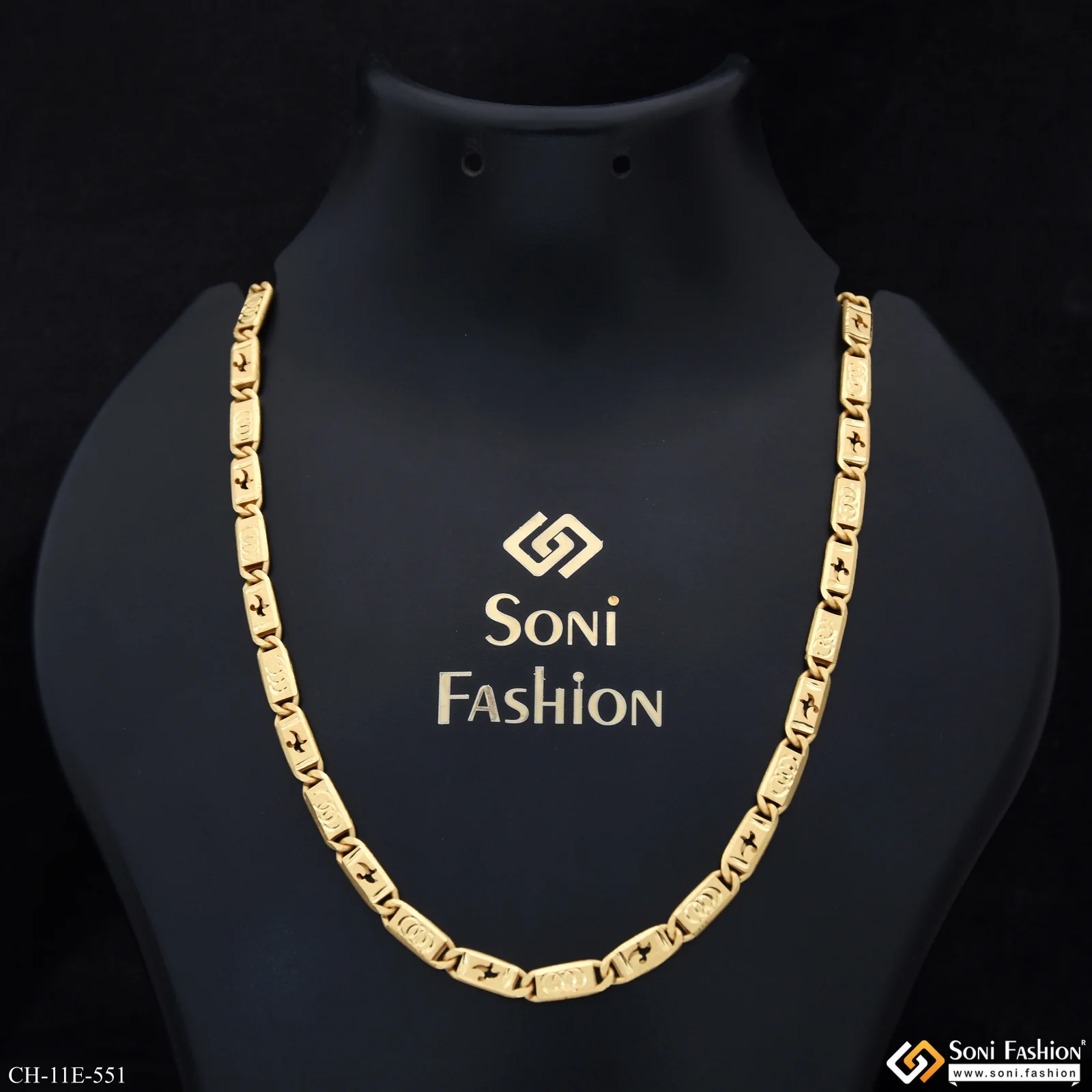 Sophisticated Design Gold Plated Nawabi Chain for Men - Style E551