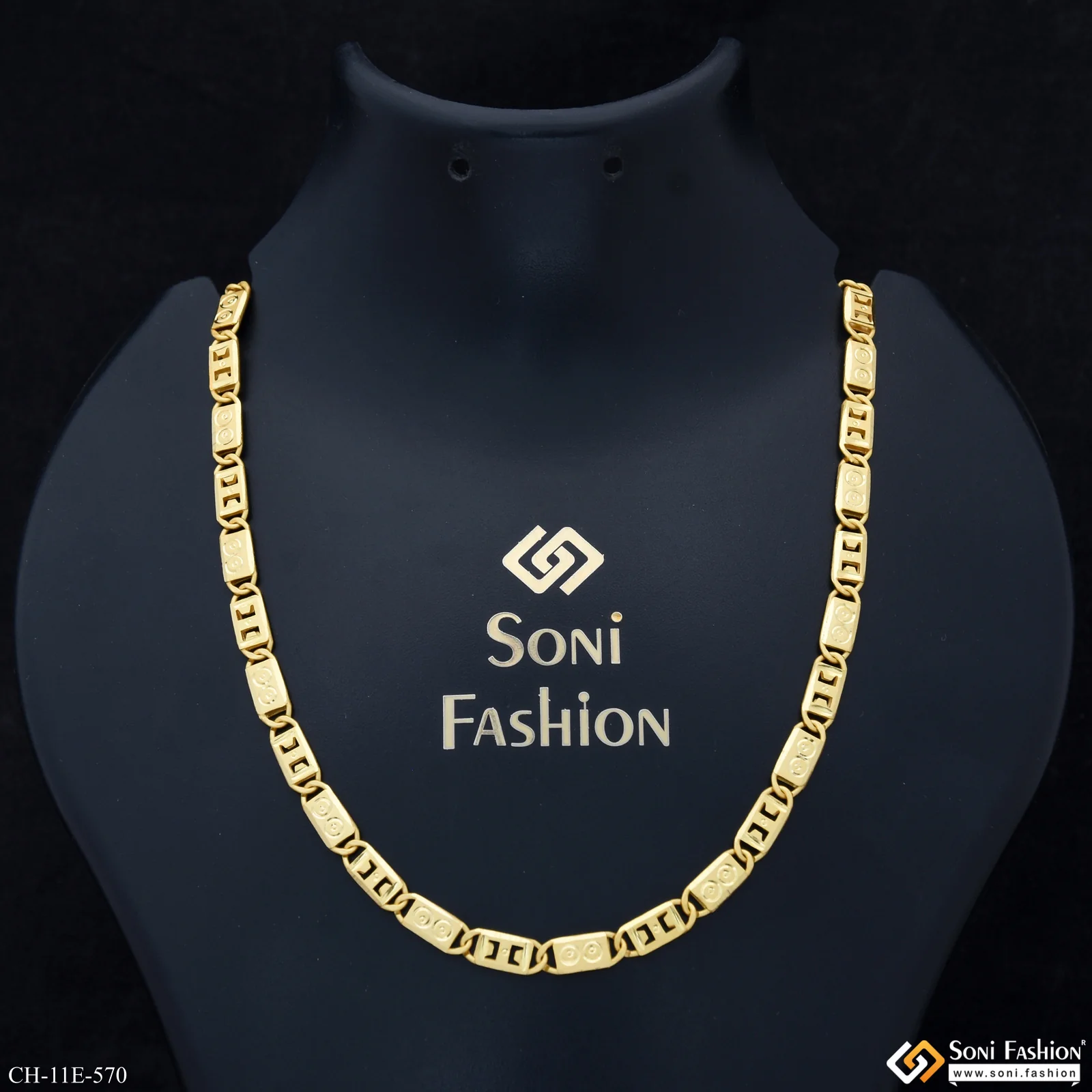 Sophisticated Design Gold Plated Nawabi Chain for Men - Style E570